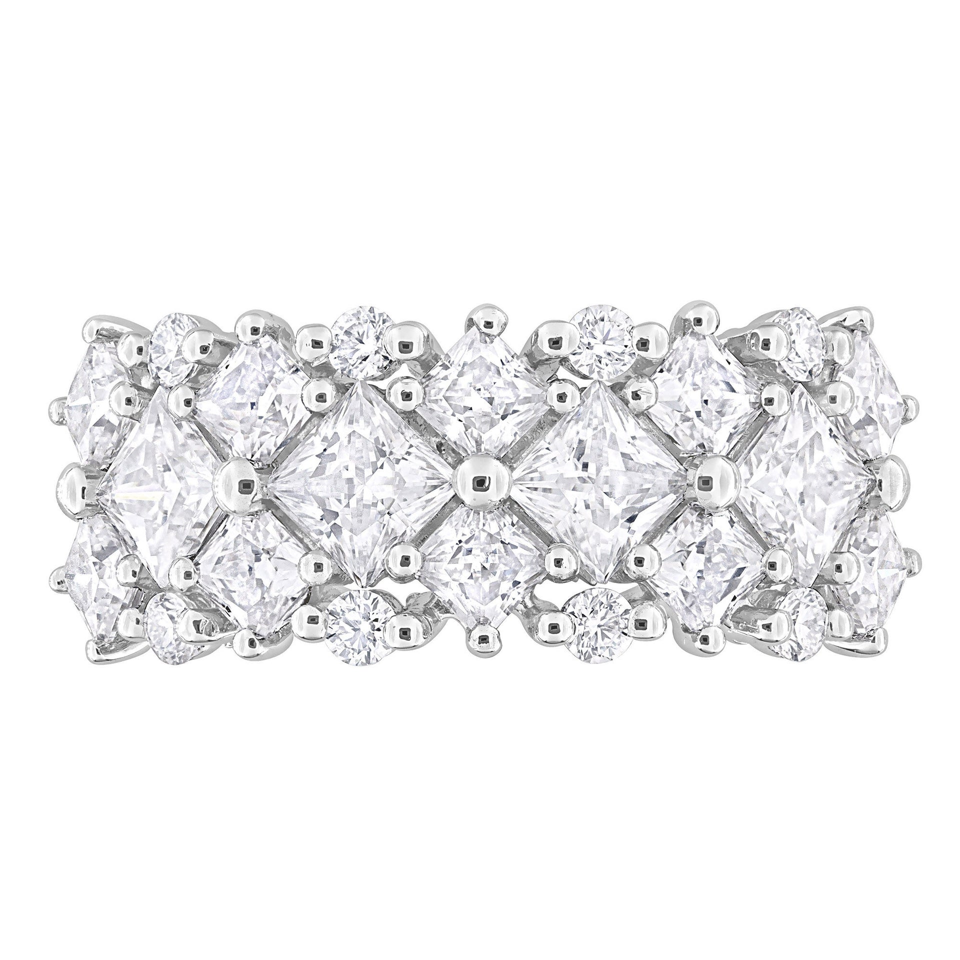 Lab-Created Moissanite Ring in Sterling Silver (3 5/8 ct. dew)