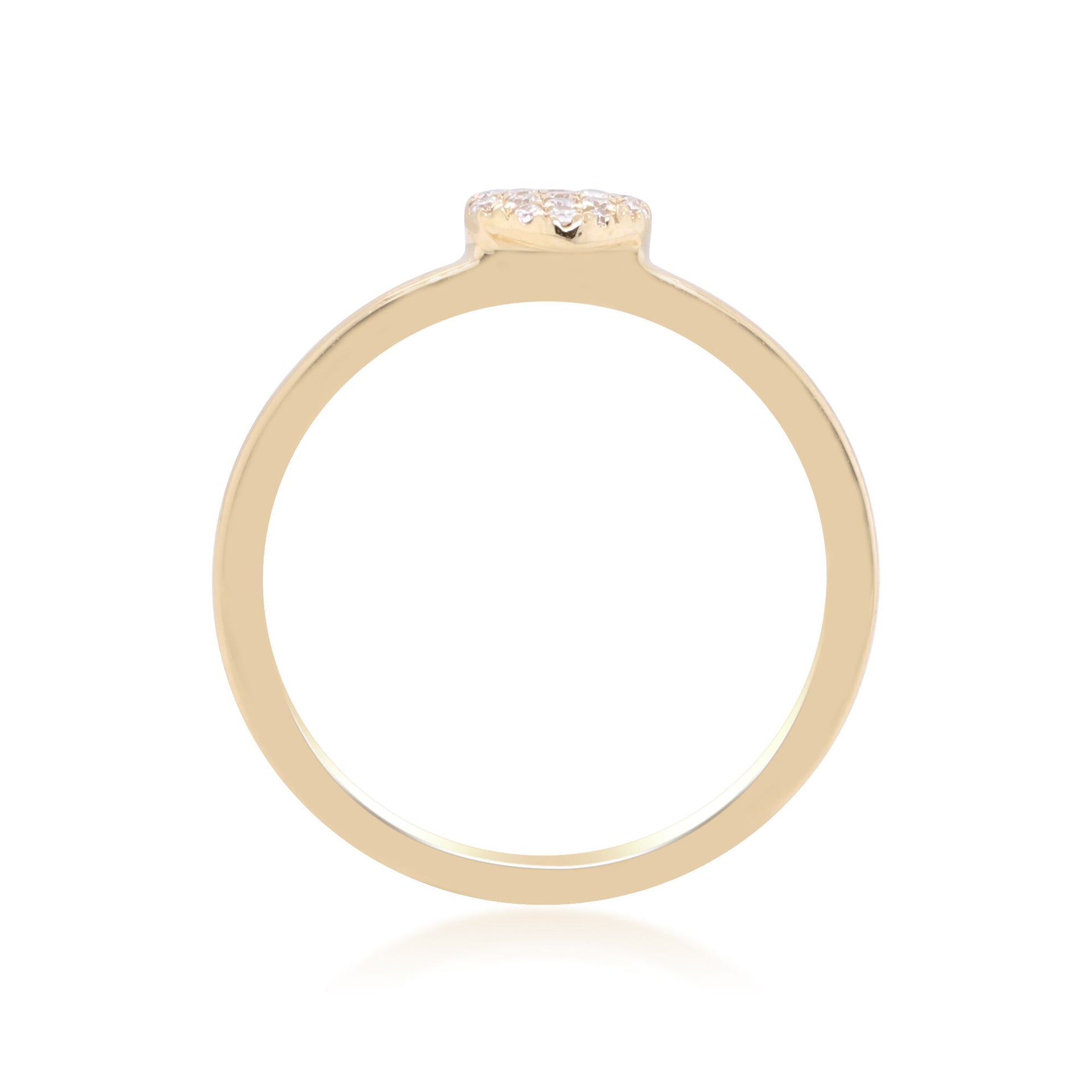 Diamond Accent Heart Ring in 10K Yellow Gold