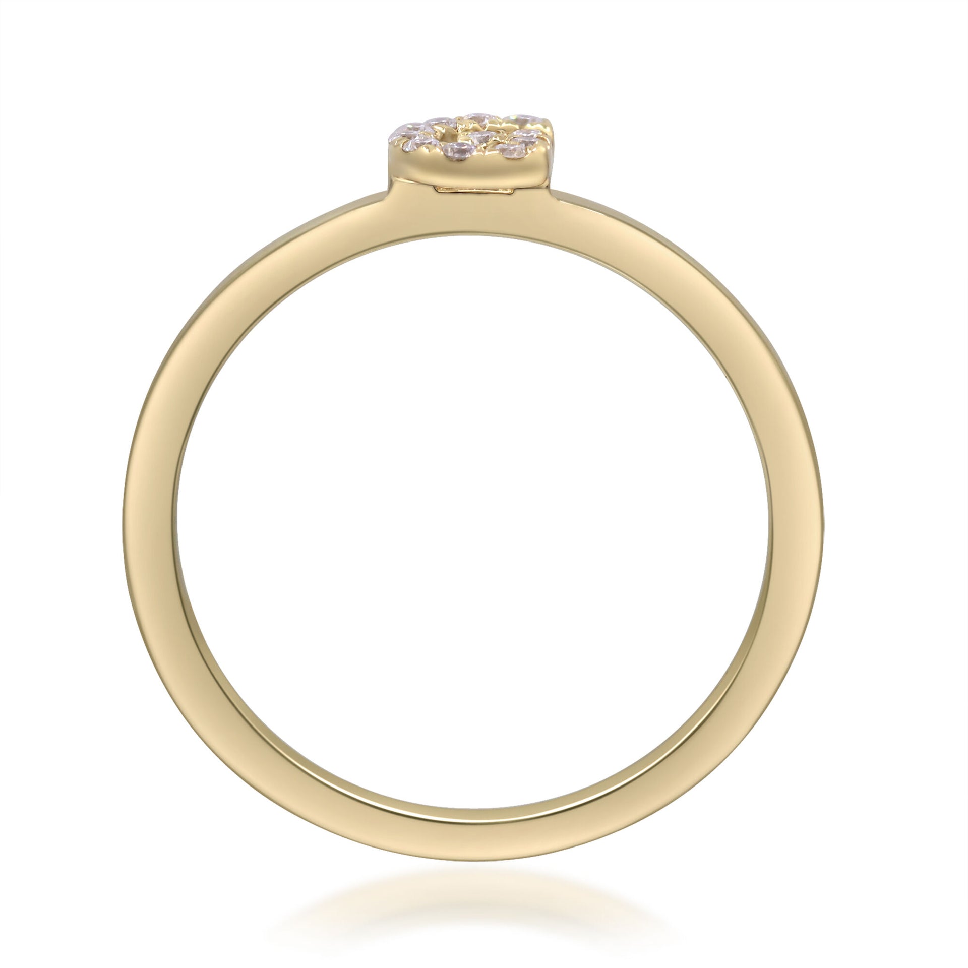 Diamond Accent "G" Initial Ring in 10K Yellow Gold