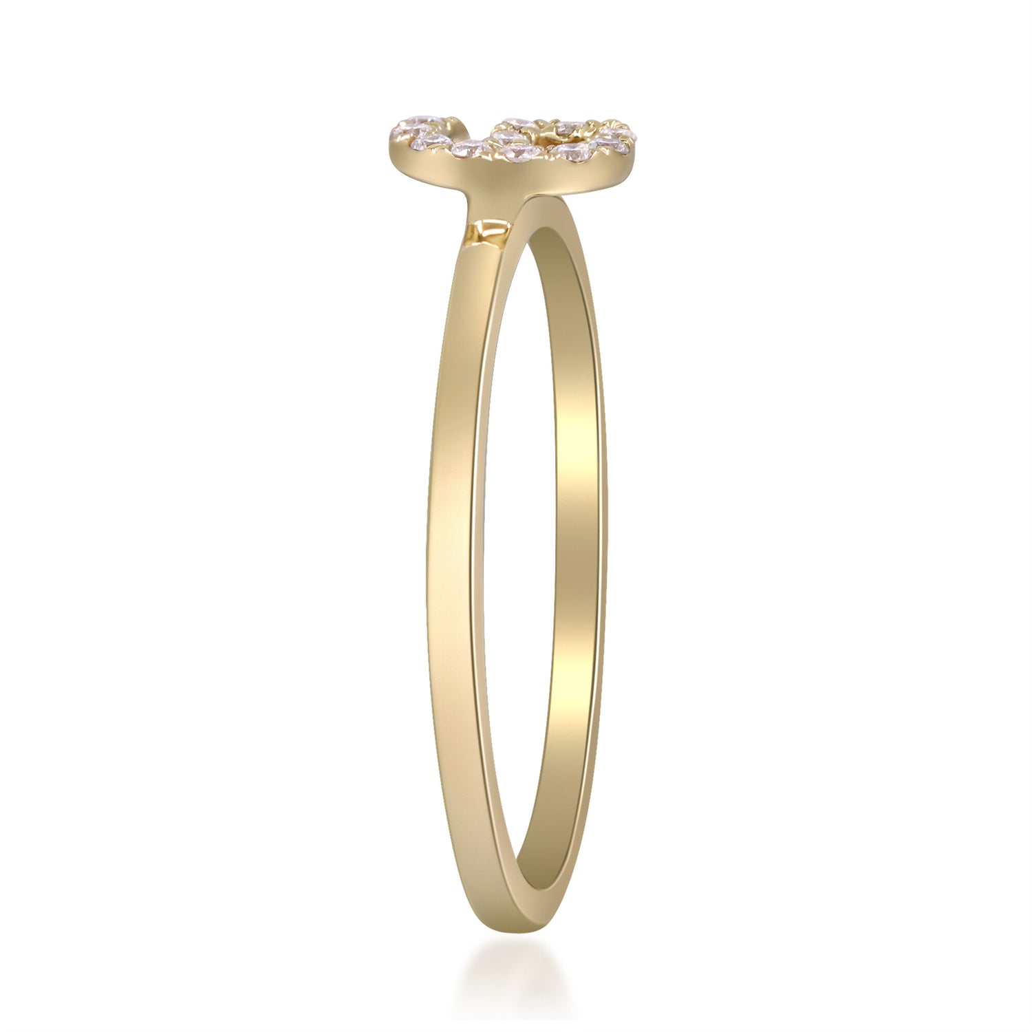 Diamond Accent "G" Initial Ring in 10K Yellow Gold
