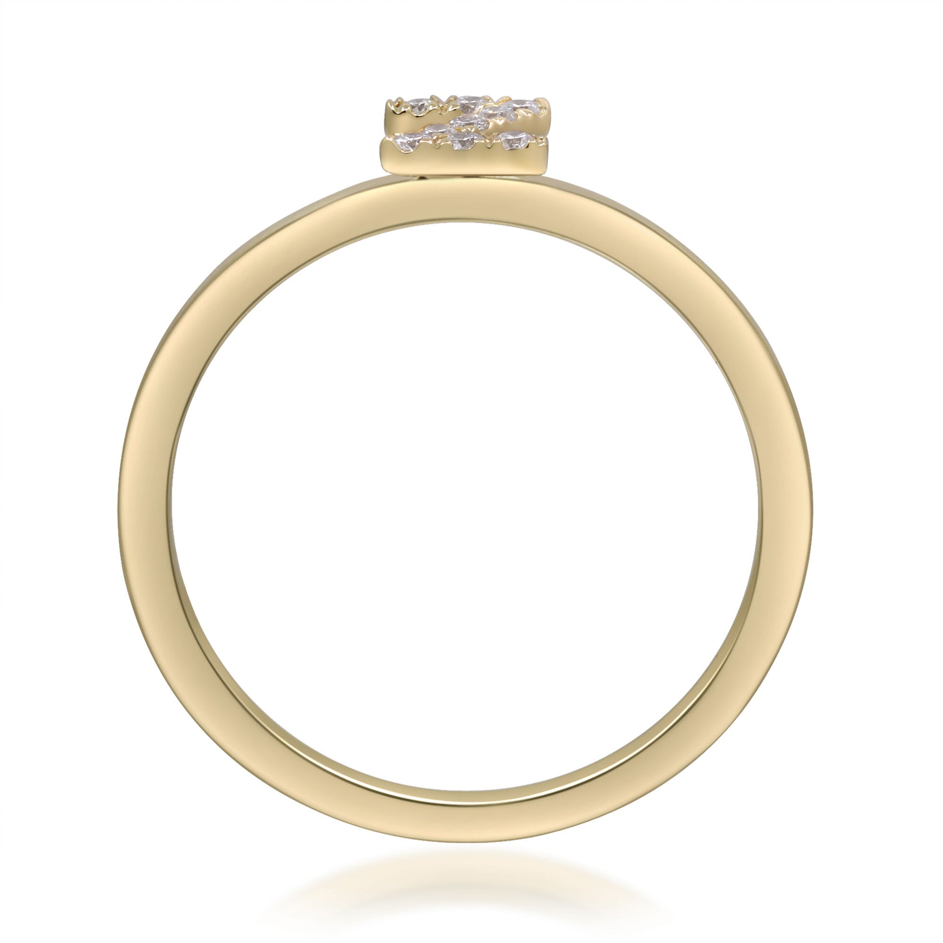 Diamond Accent "Z" Initial Ring in 10K Yellow Gold