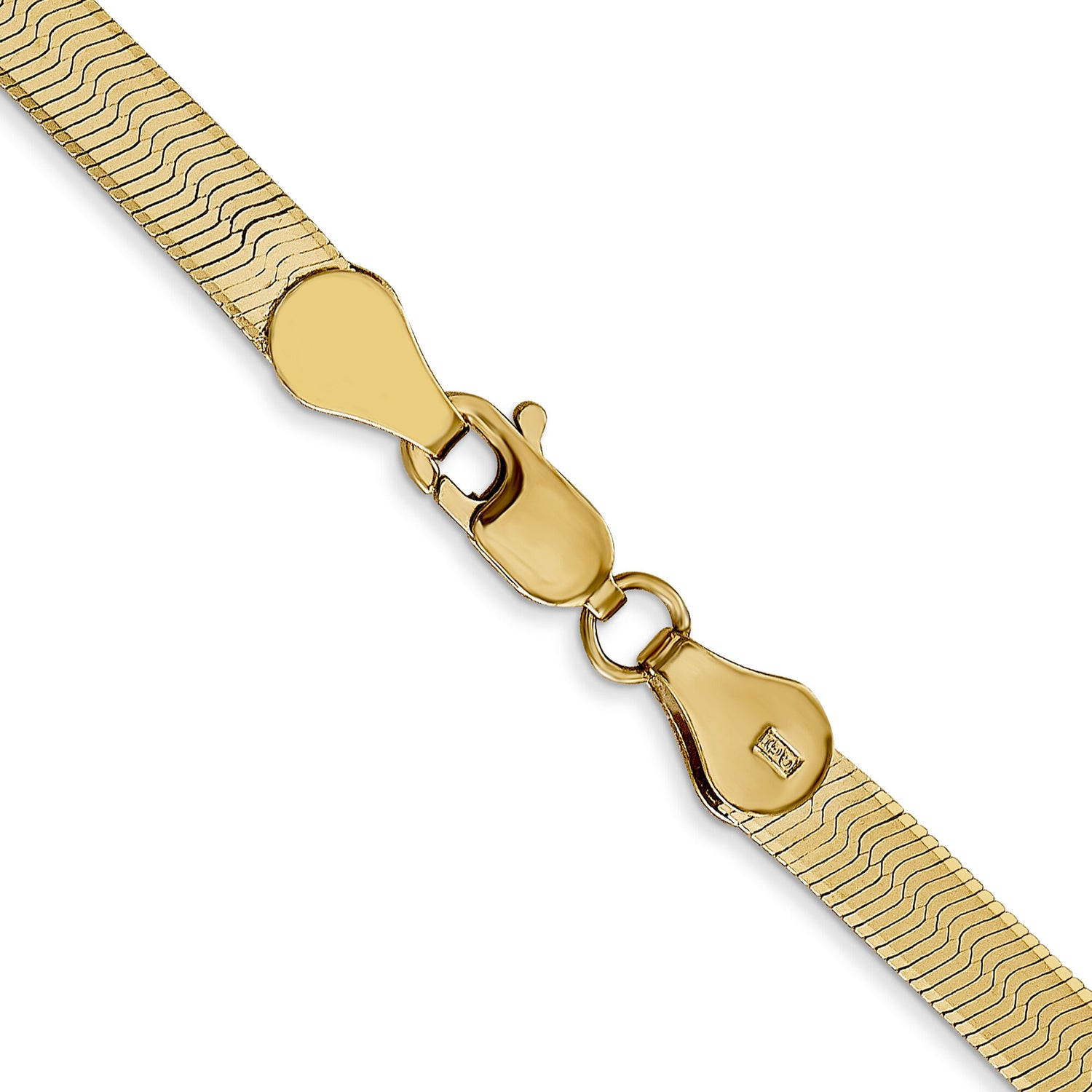 Herringbone Chain in 14K Yellow Gold, 4MM, 24”