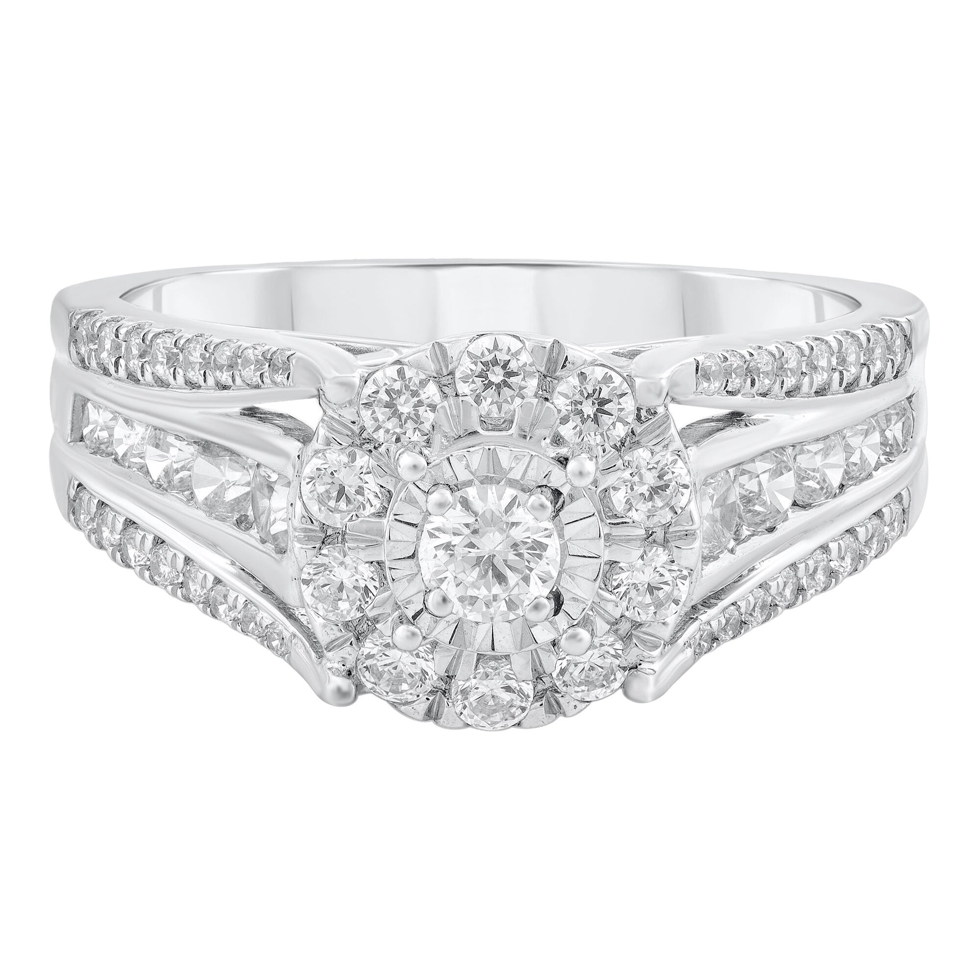 Diamond Engagement Ring in 10K White Gold (1 ct. tw.)