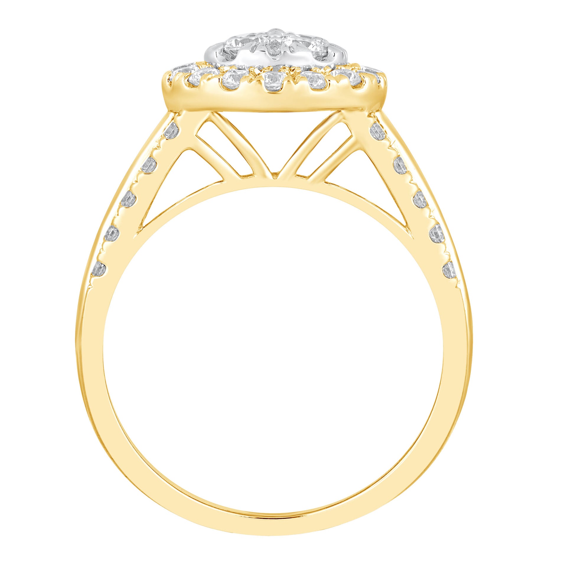 Diamond Engagement Ring in 10K Yellow and White Gold (2 ct. tw.)