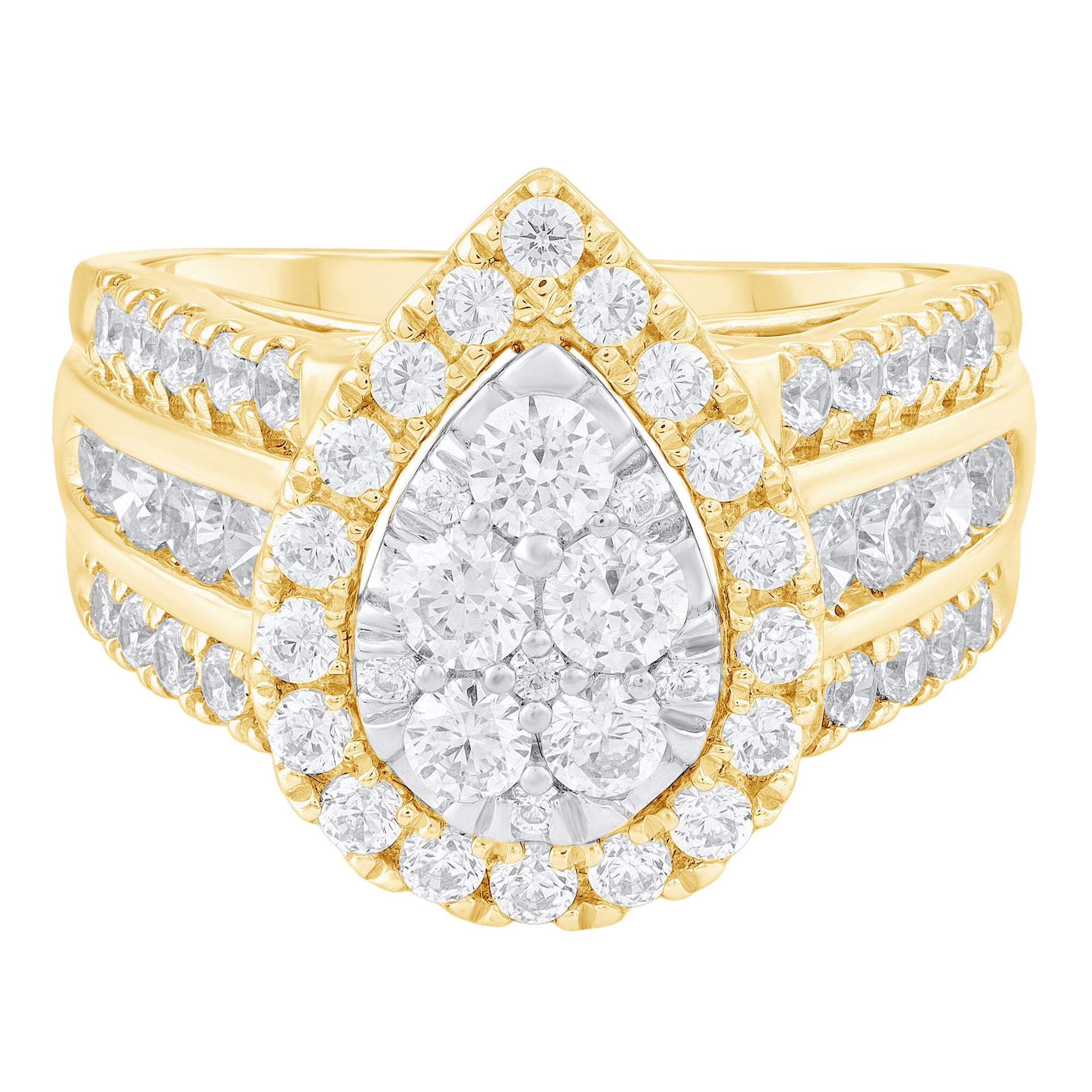 Diamond Engagement Ring in 10K Yellow and White Gold (2 ct. tw.)