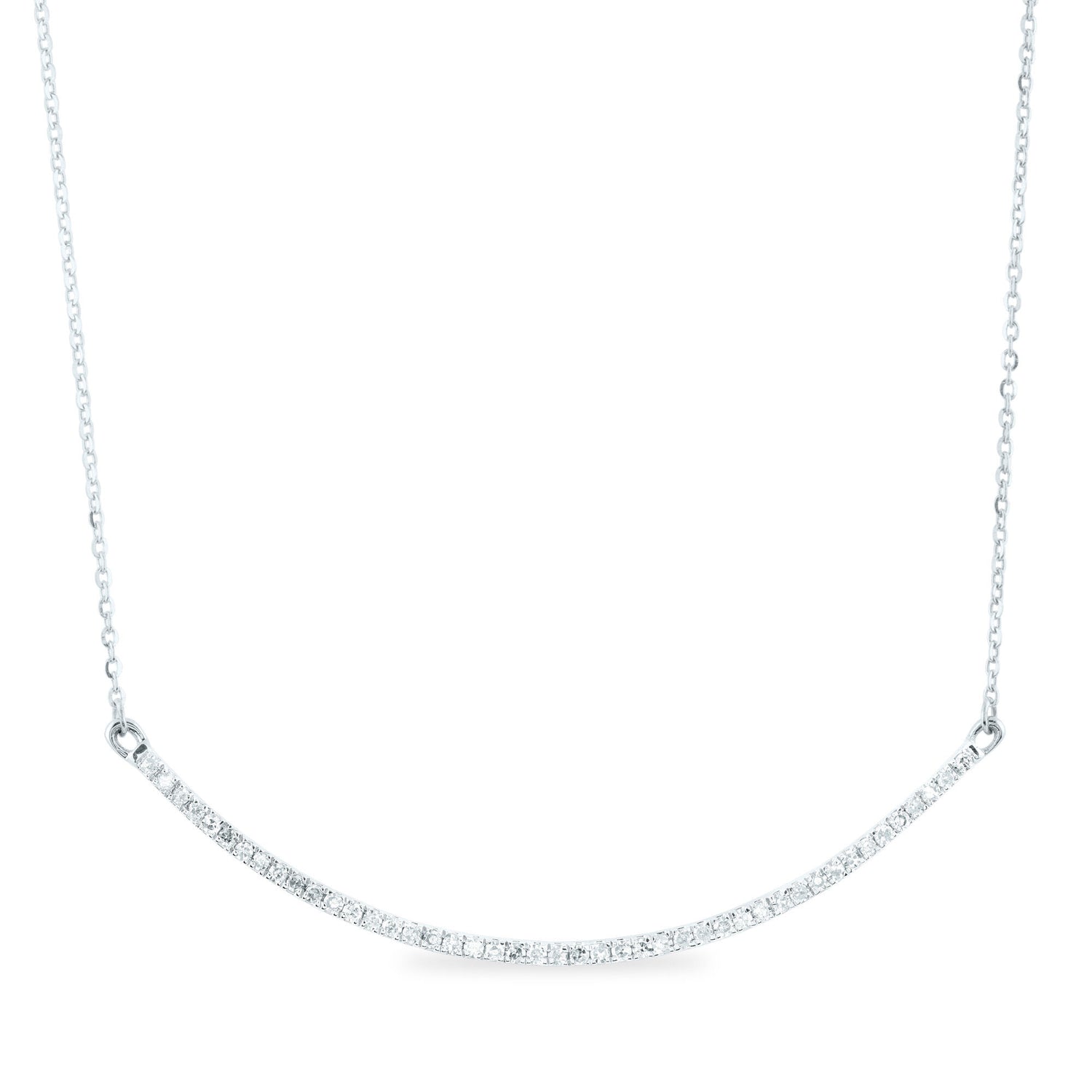 Diamond Necklace in 14K White Gold (1/4 ct. tw.)