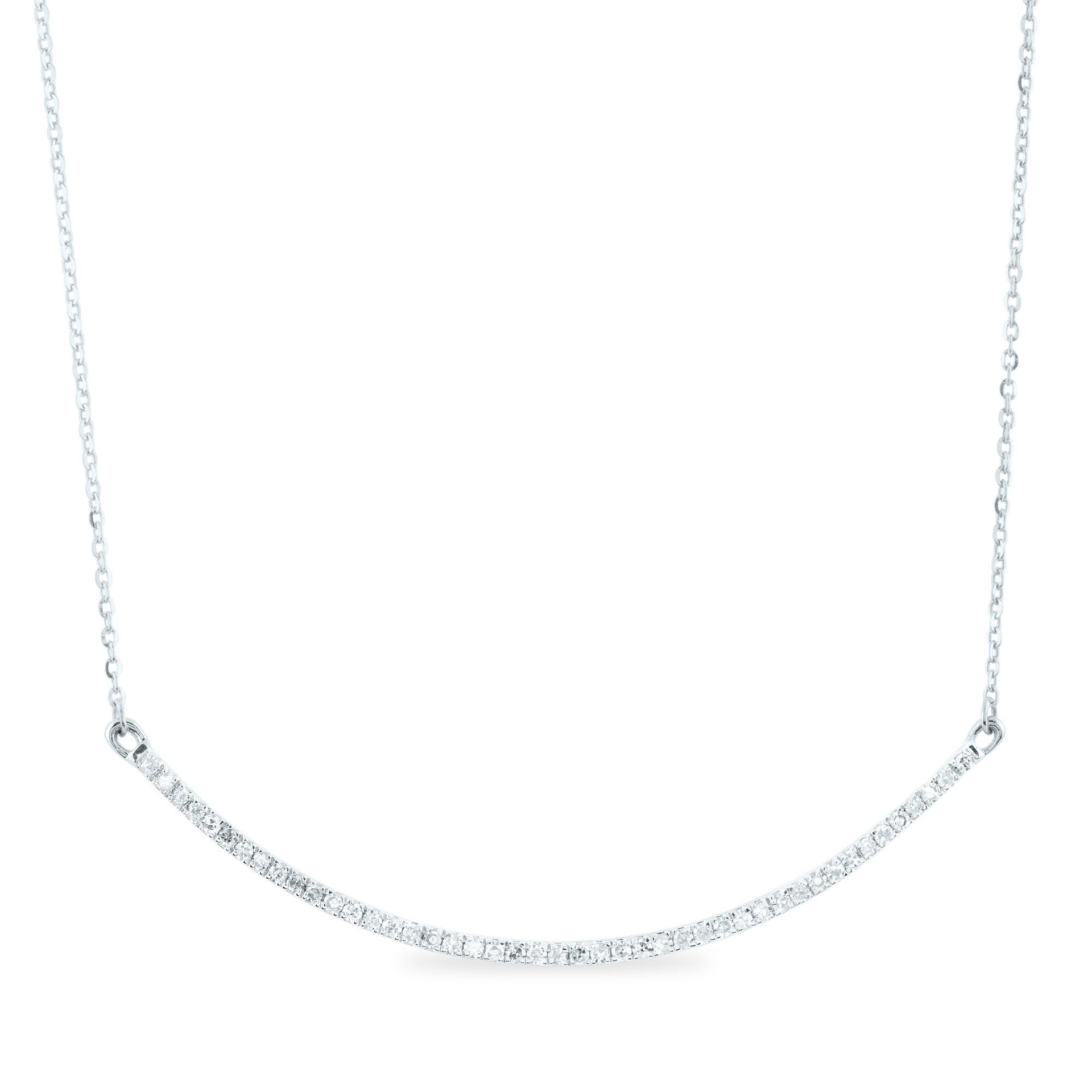 Diamond Necklace in 14K White Gold (1/4 ct. tw.)