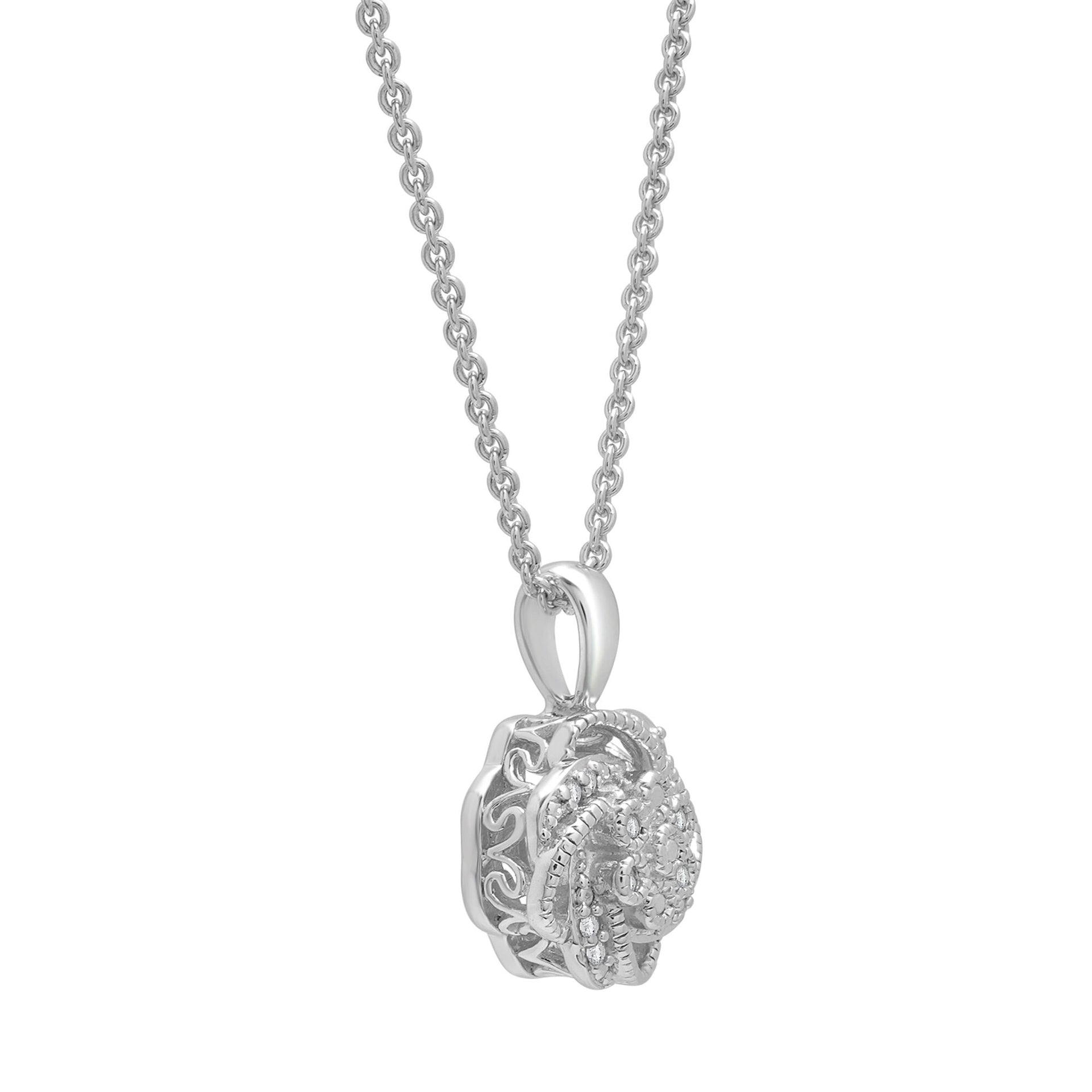 Diamond Accent Pendant in Sterling Silver