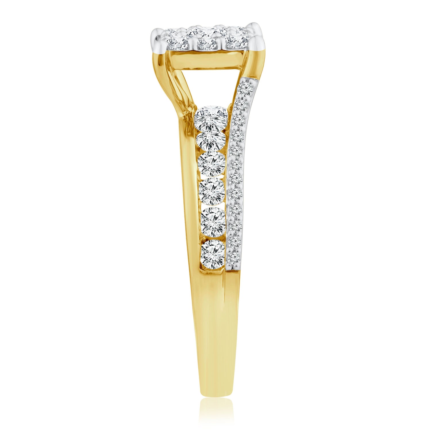 Composite Diamond Engagement Ring in 10K Yellow Gold (1 ct. tw.)
