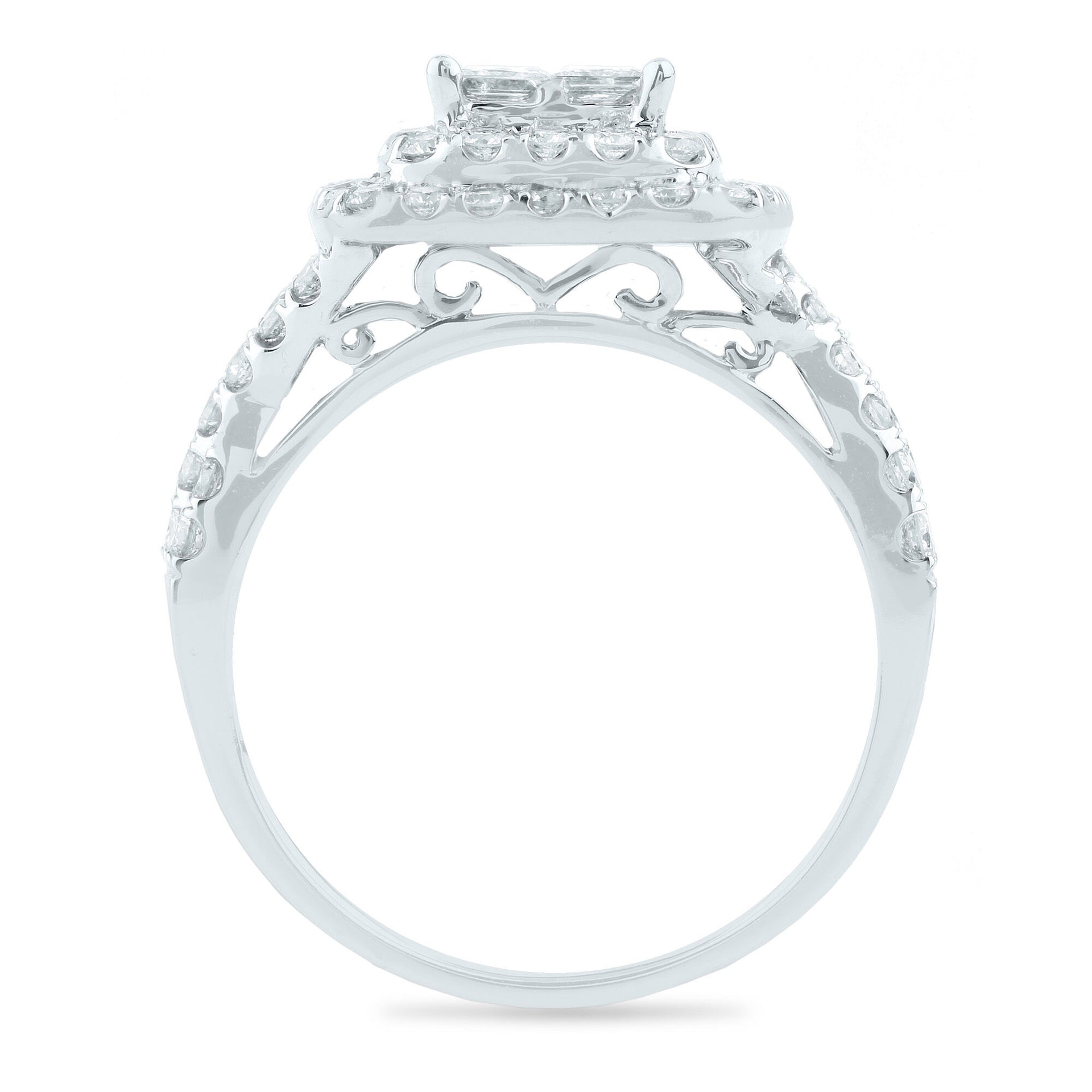 Composite Diamond Engagement Ring in 14K White Gold (1 1/2 ct. tw.)