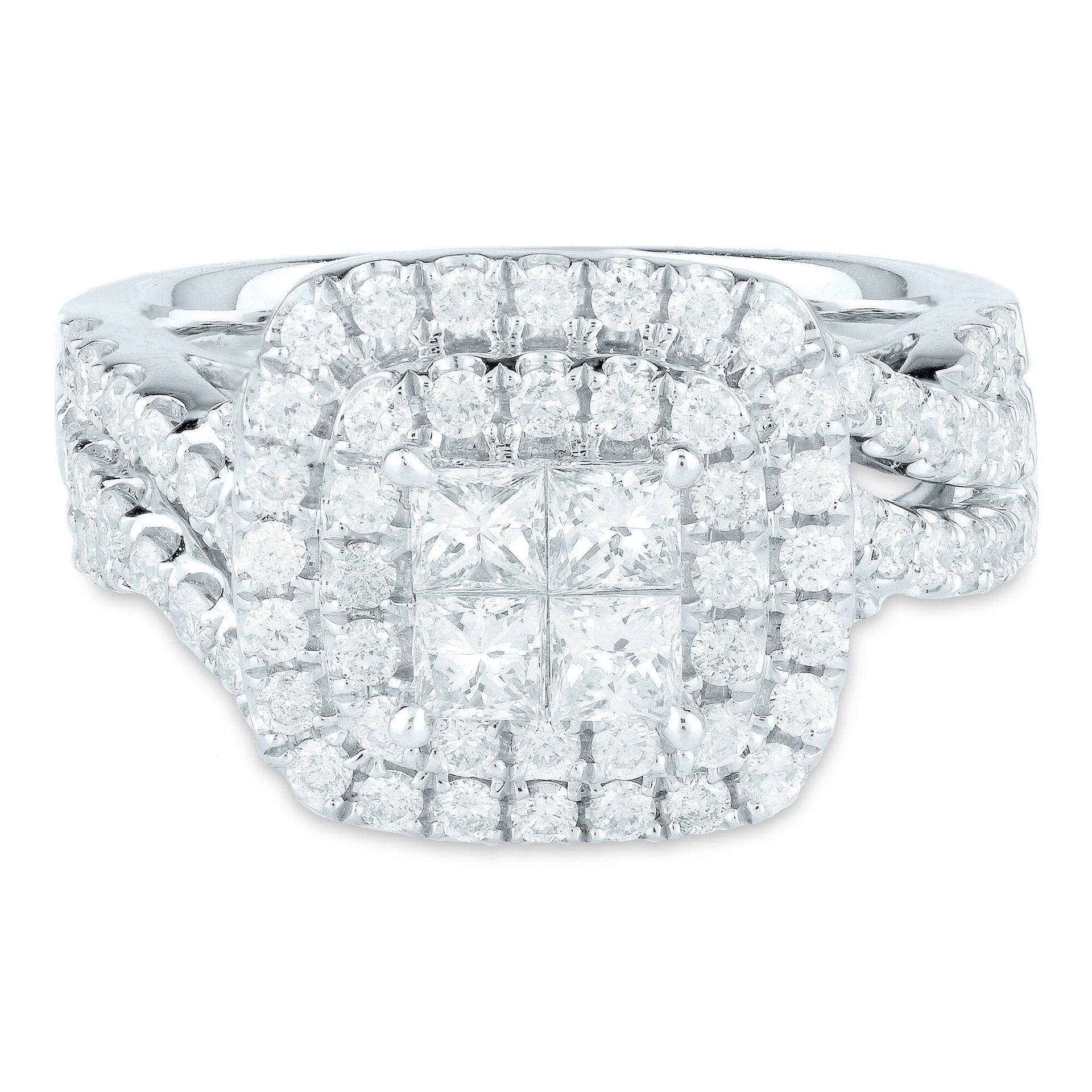 Composite Diamond Engagement Ring in 14K White Gold (1 1/2 ct. tw.)