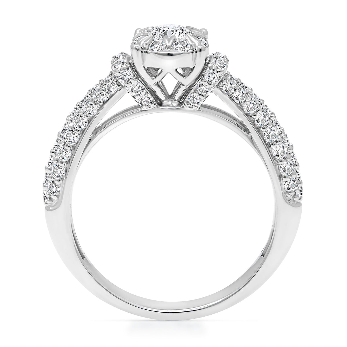 Diamond Engagement Ring in 10K White Gold (1 ct. tw.)