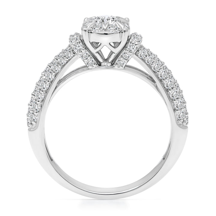 Diamond Engagement Ring in 10K White Gold (1 ct. tw.)