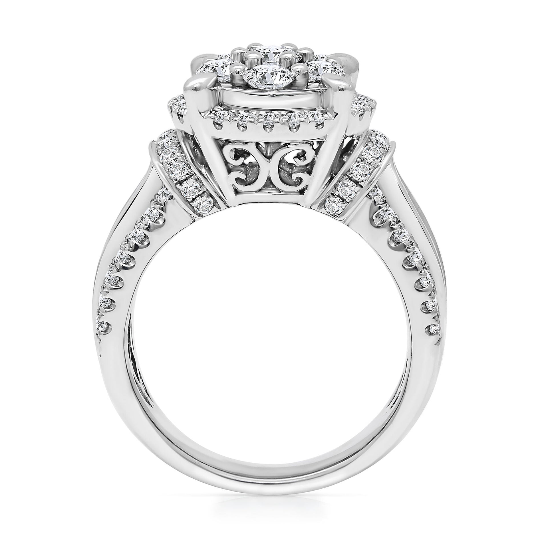 Composite Diamond Engagement Ring in 10K White Gold (2 ct. tw.)