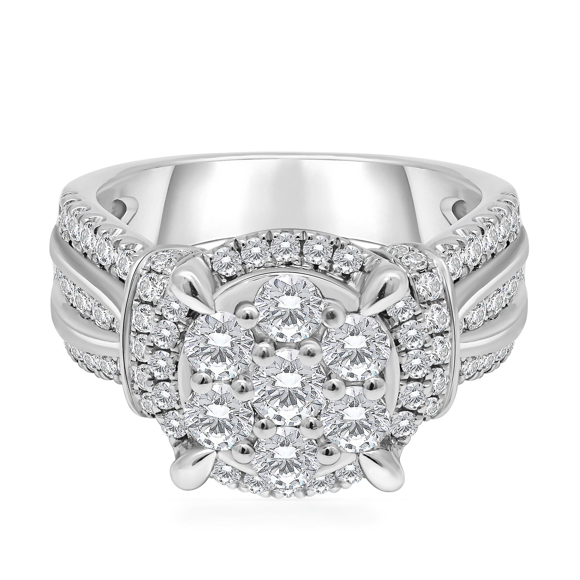 Composite Diamond Engagement Ring in 10K White Gold (2 ct. tw.)