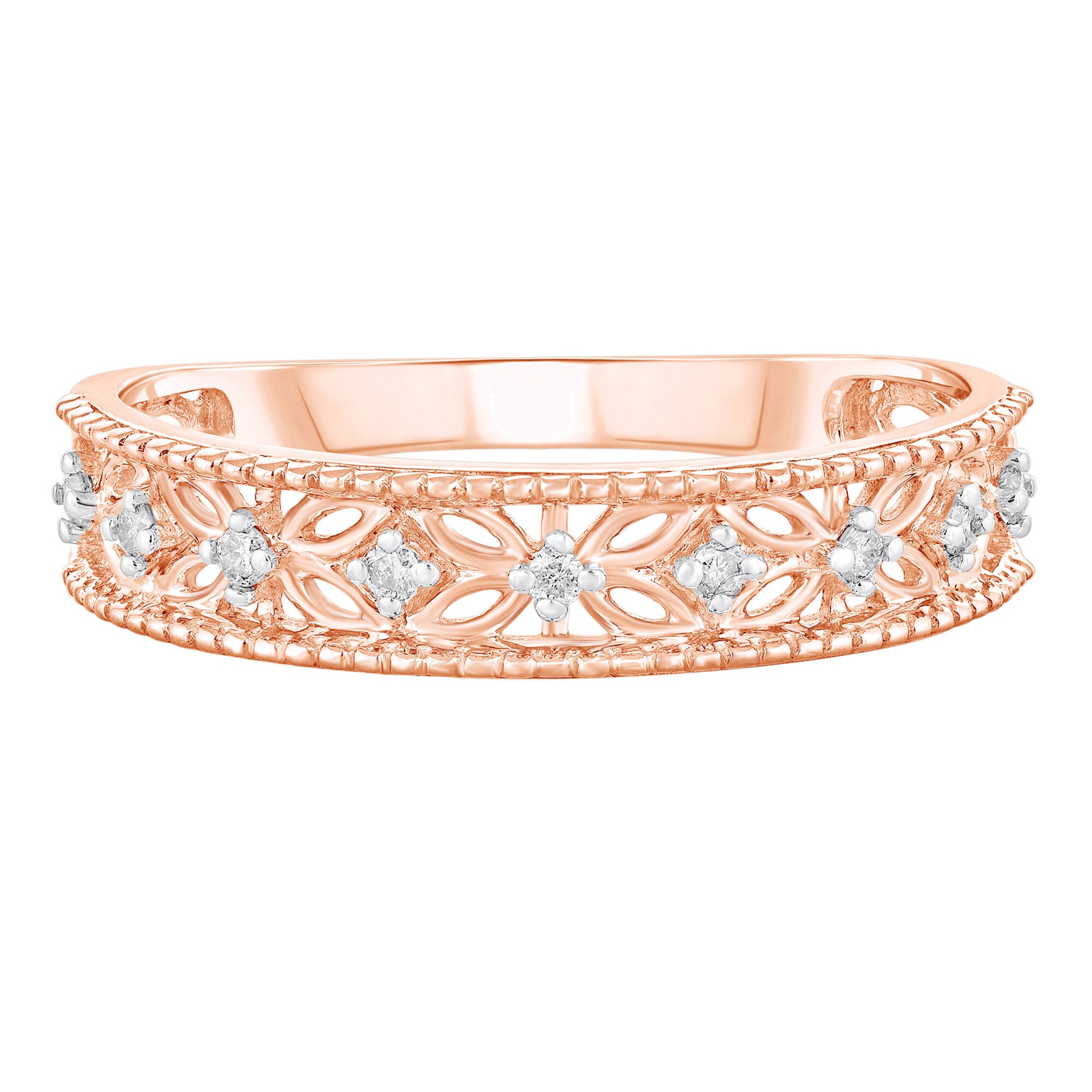 Diamond Accent Ring in 10K Rose Gold