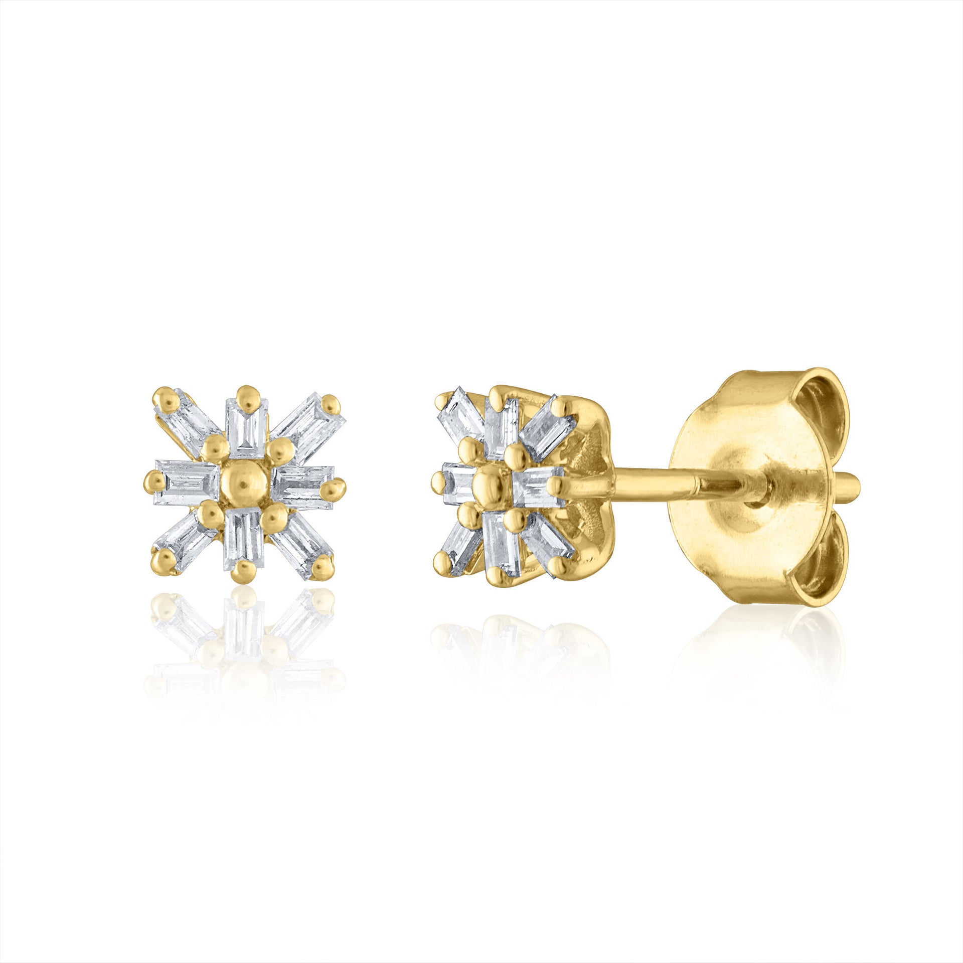 Diamond Stud Earrings in 14K Yellow Gold (1/7 ct. tw.)