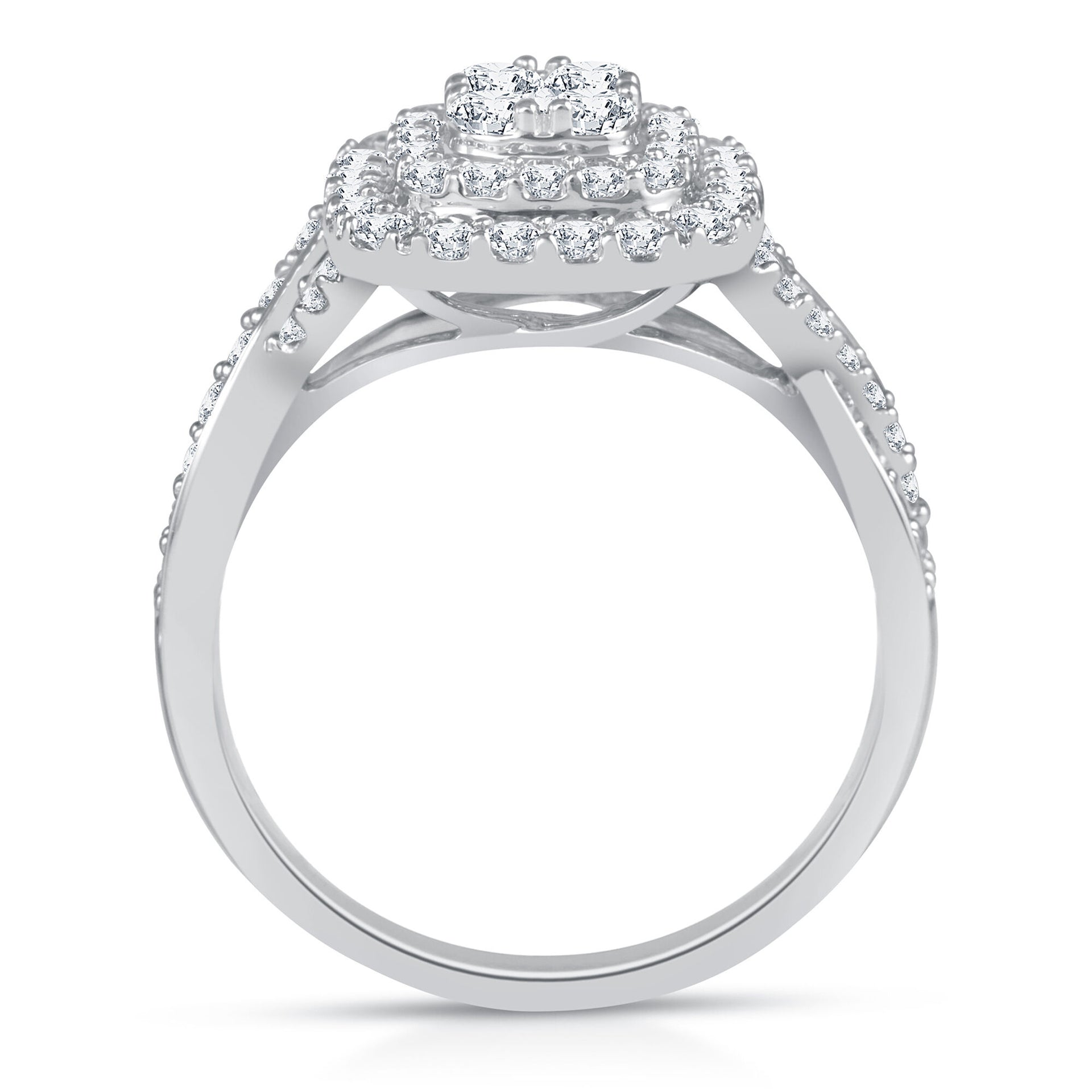 Diamond Composite Engagement Ring in 10K White Gold (1 ct. tw.)