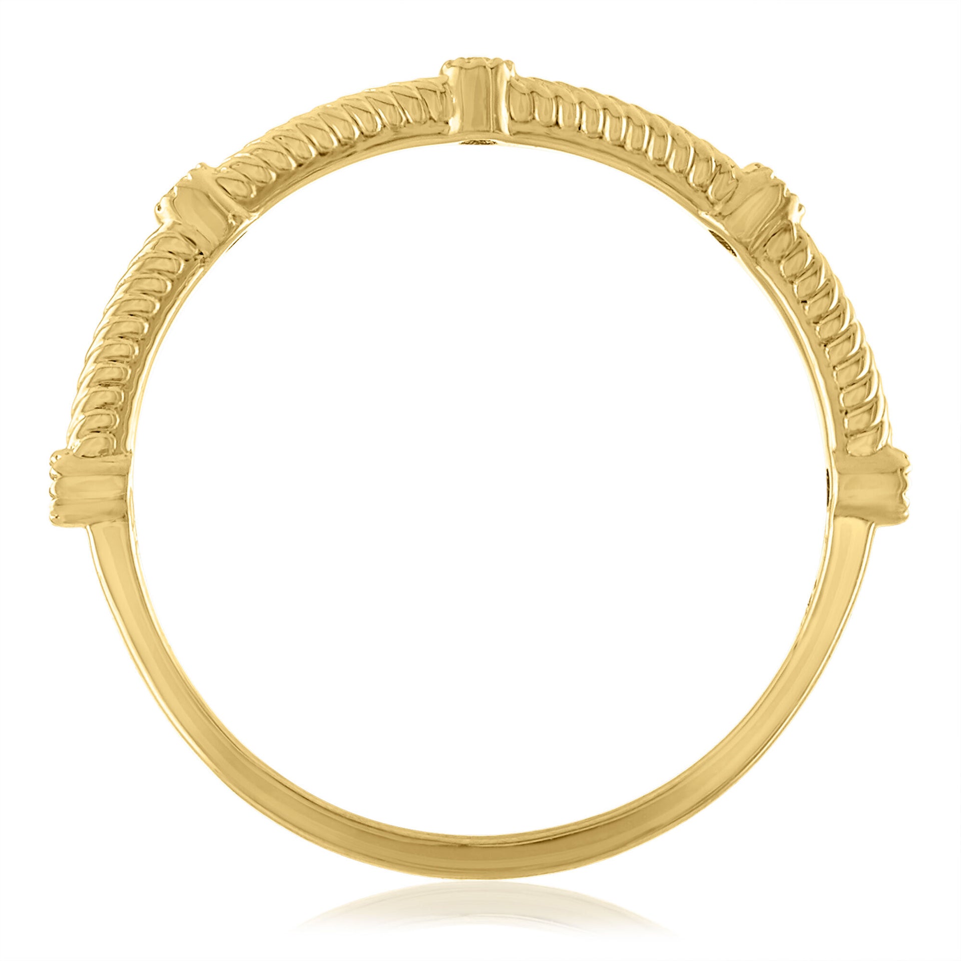 Diamond Accent Band in 14K Yellow Gold