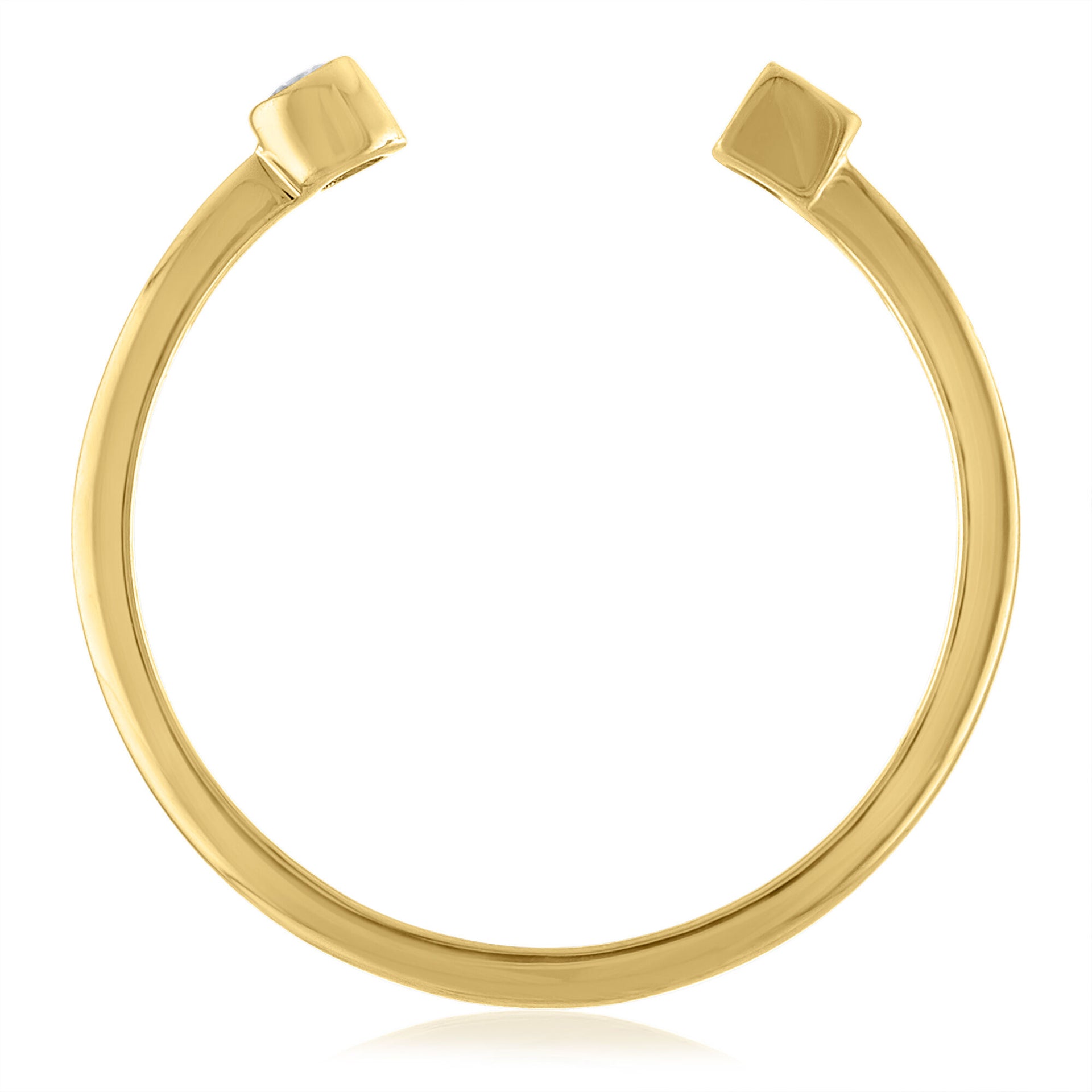 Diamond Accent Open Ring in 14K Yellow Gold