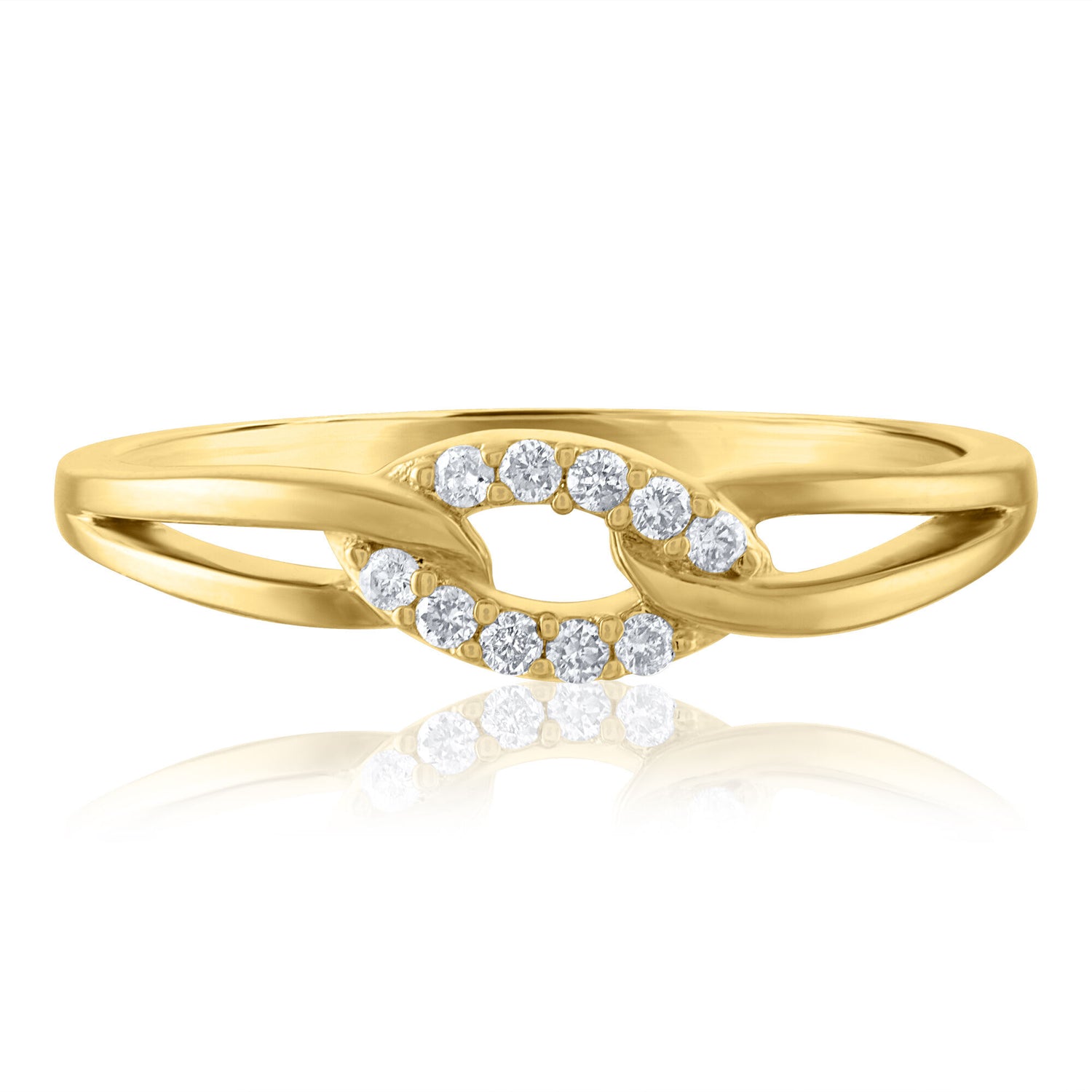 Diamond Accent Ring in 14K Yellow Gold