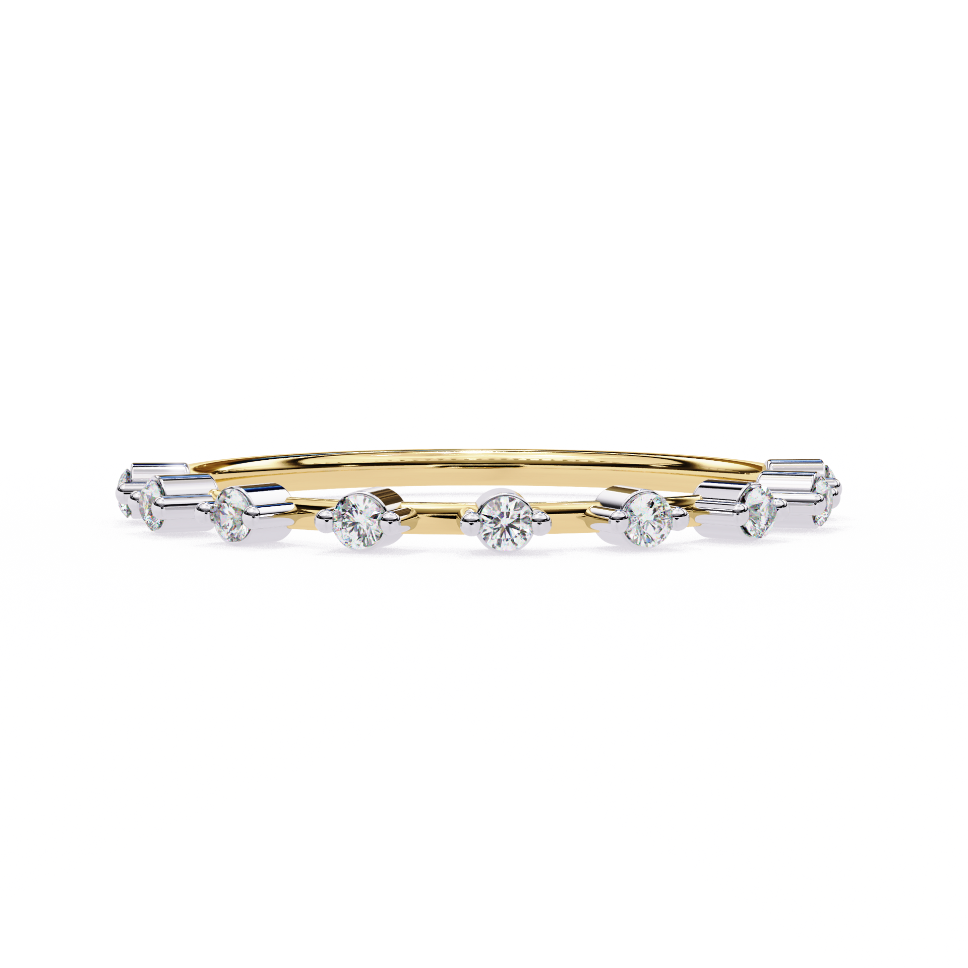 Round-Cut Lab-grown Diamond Ring in 10K White Gold