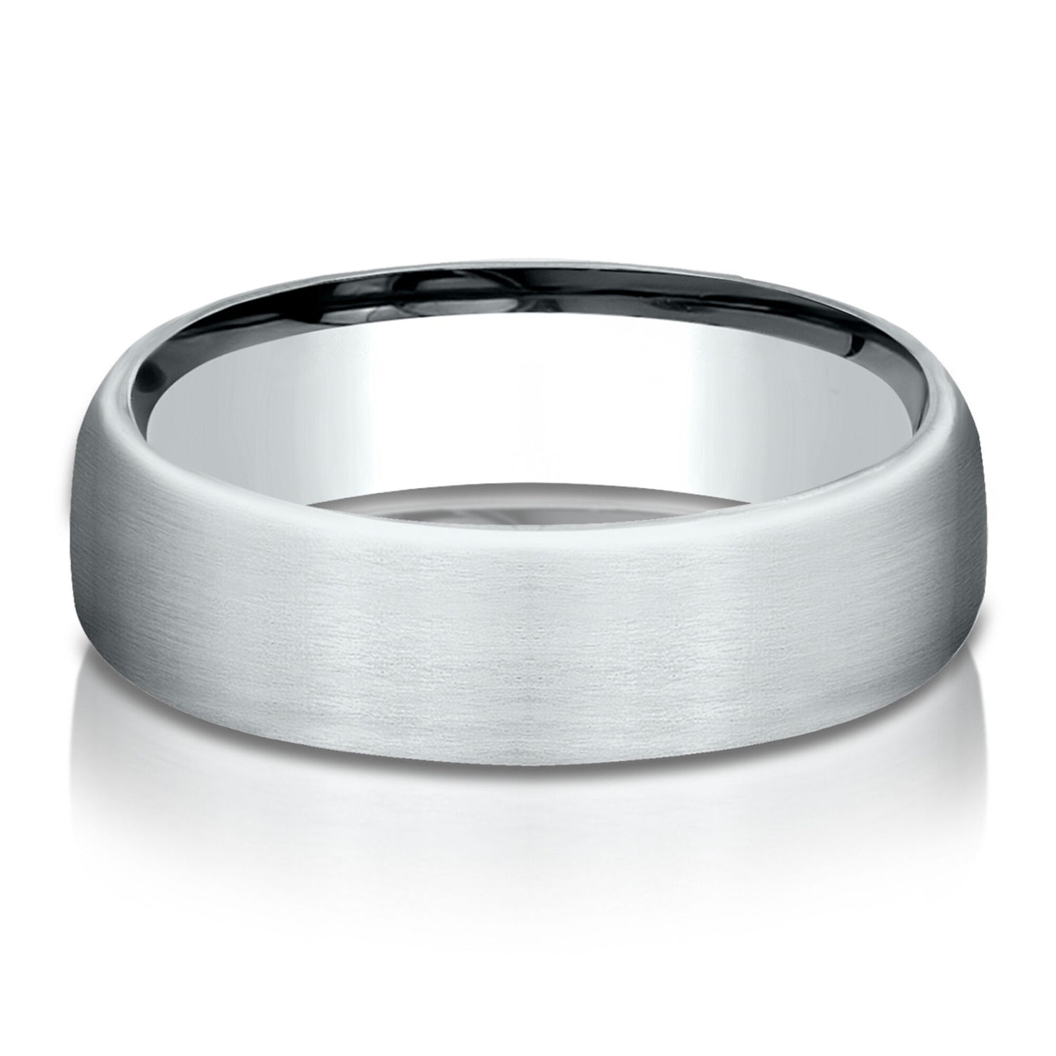 Wedding Band in 14K White Gold, 6.5MM
