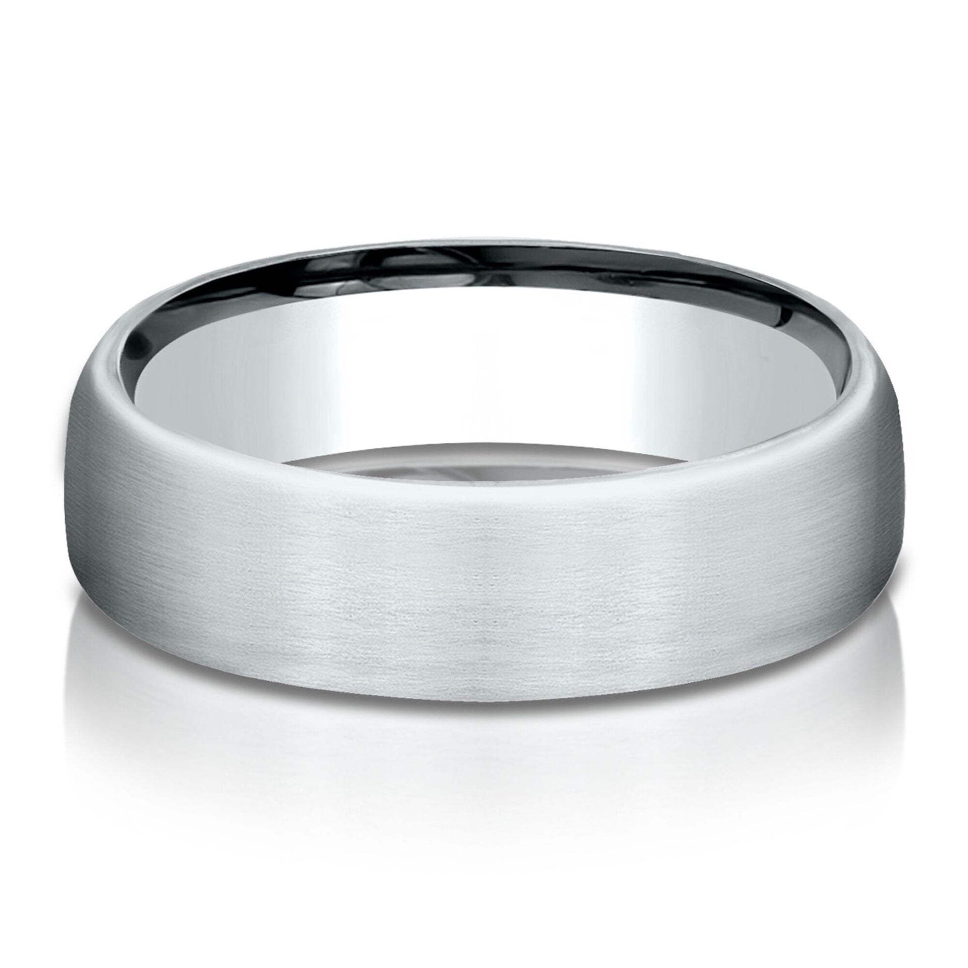Wedding Band in 14K White Gold, 6.5MM