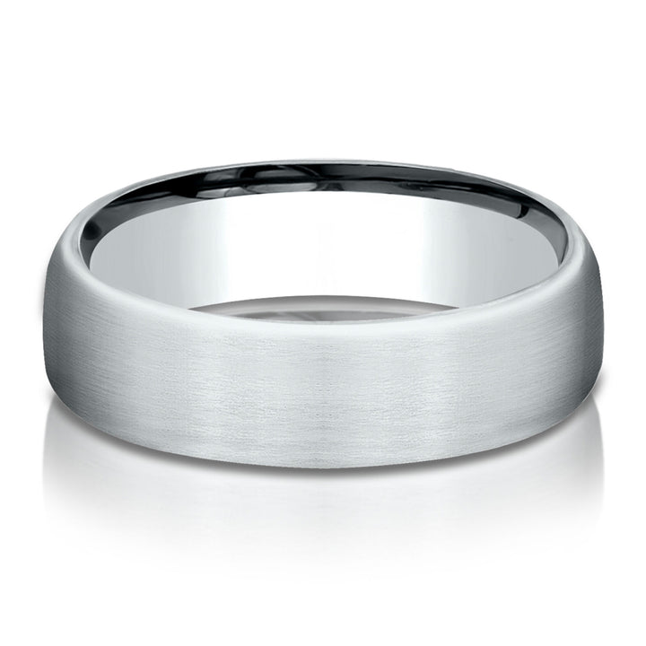 Wedding Band in 14K White Gold, 6.5MM