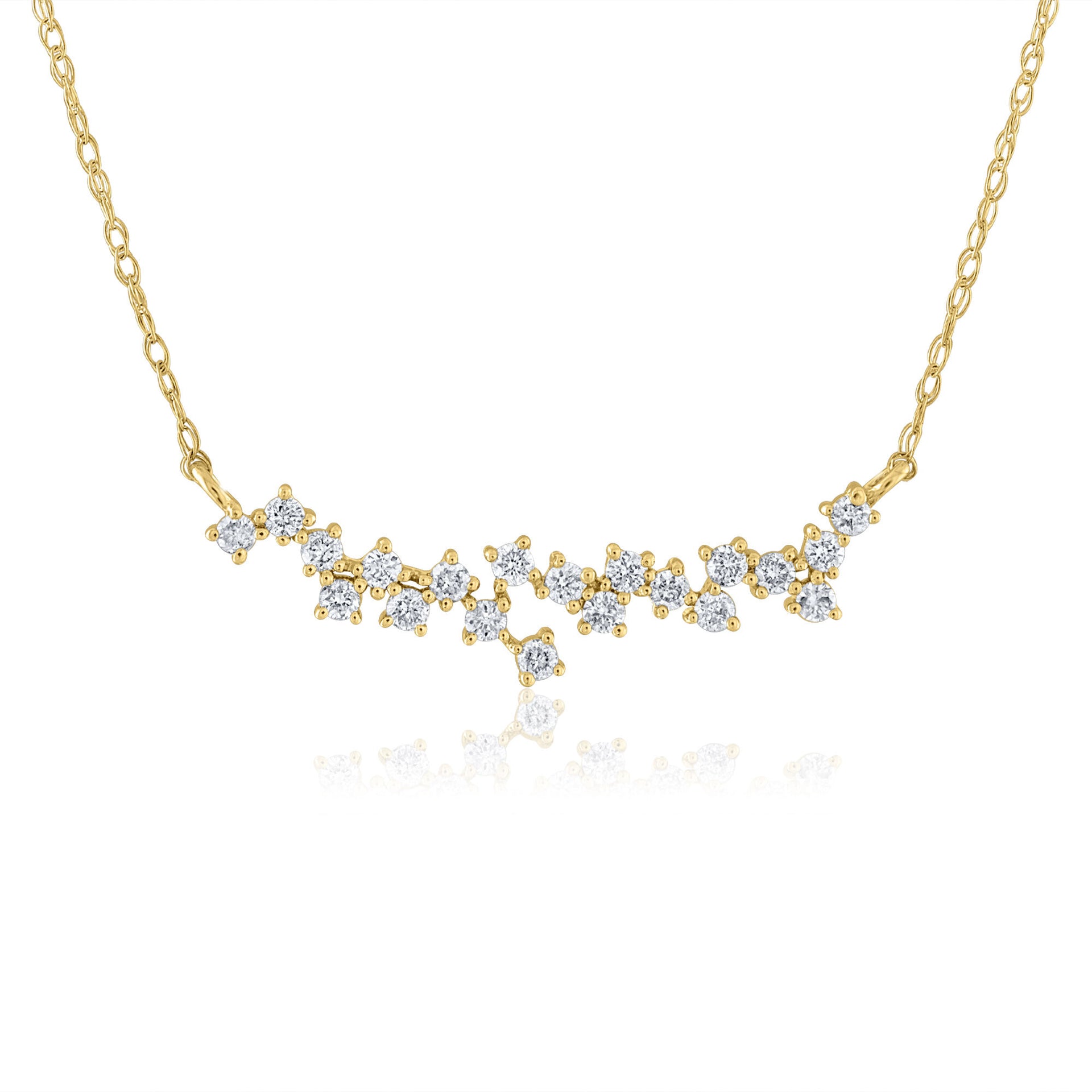 Diamond Necklace in 14K Yellow Gold (1/5 ct. tw.)