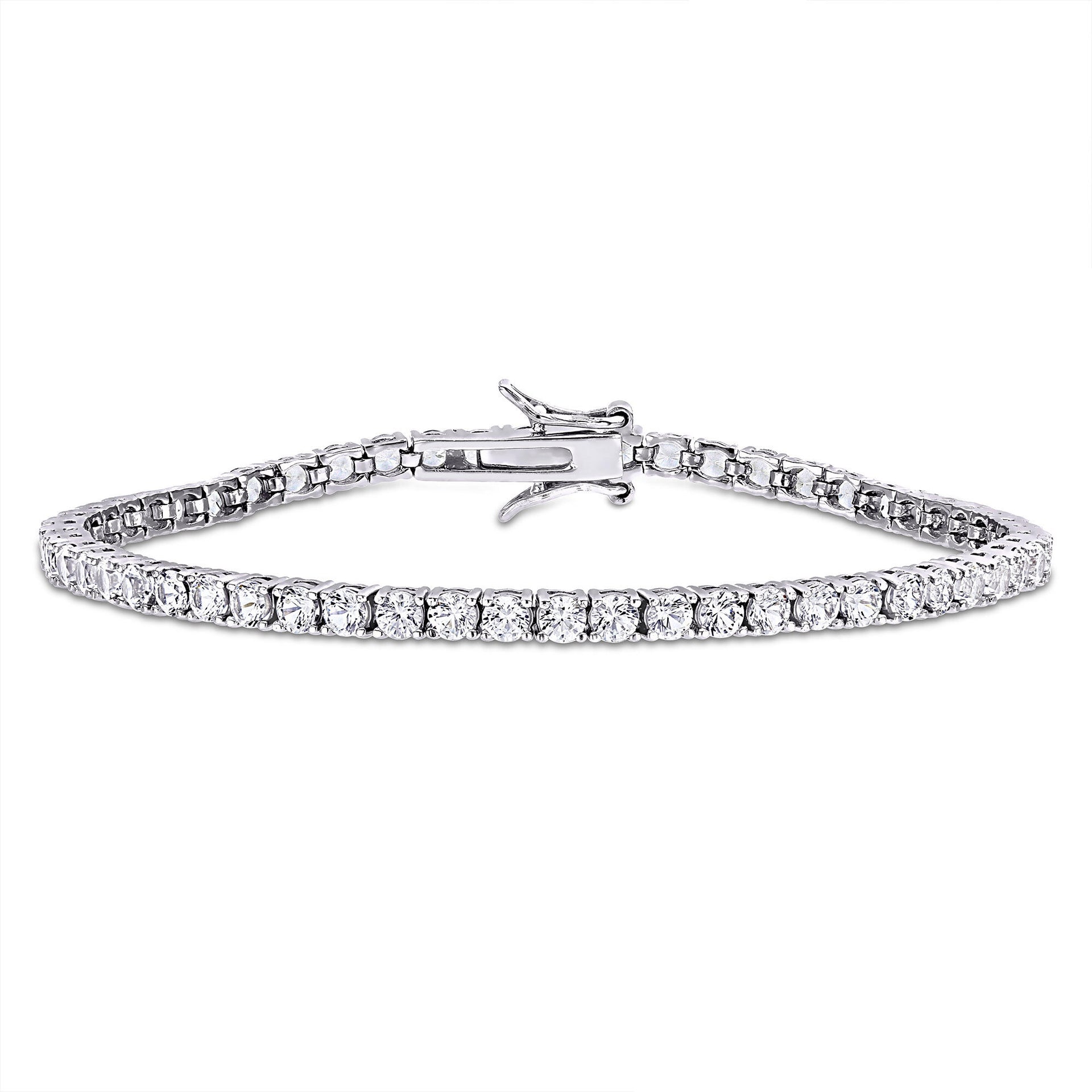 Lab-Created White Sapphire Bracelet in Sterling Silver