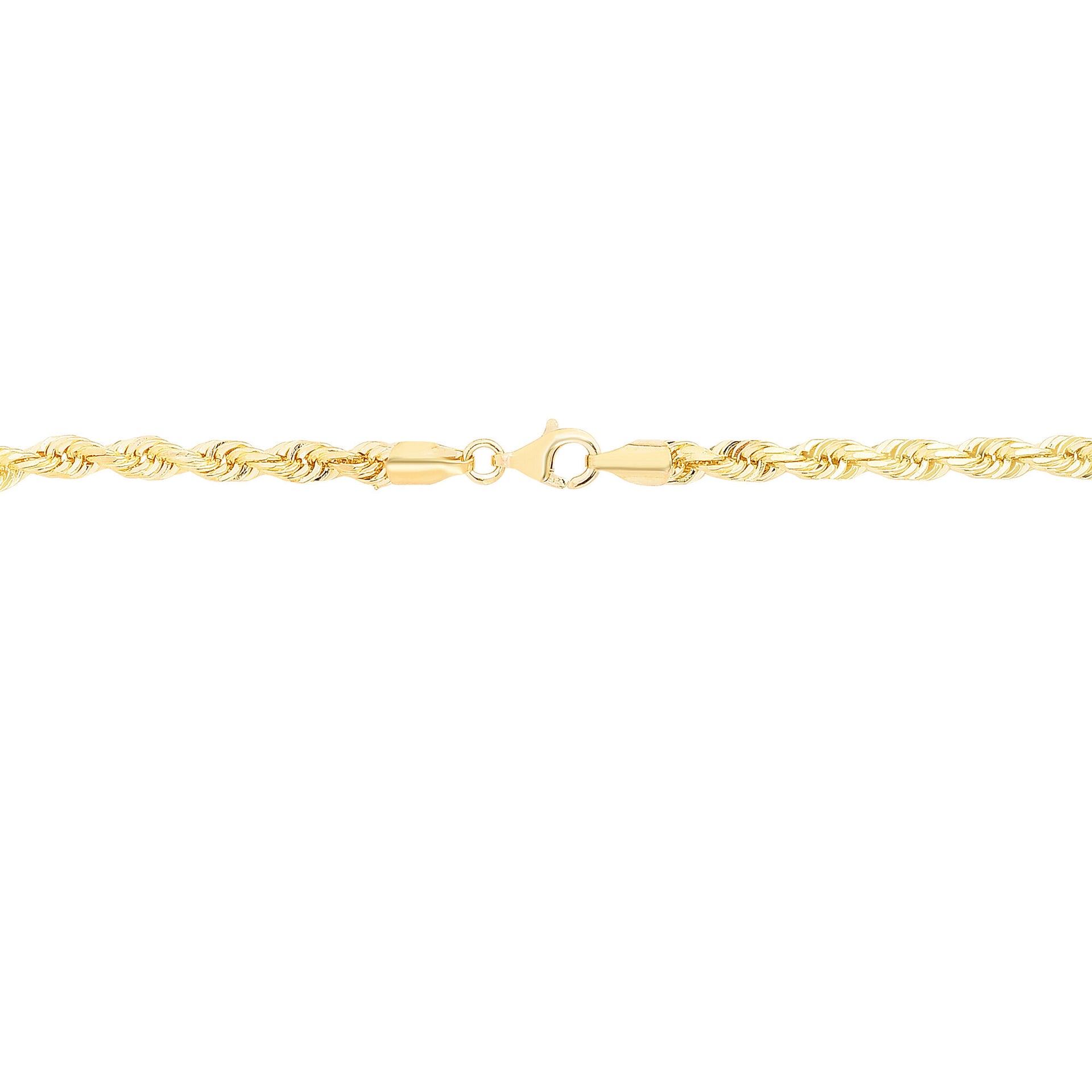 Diamond-Cut Solid Rope Chain in 14K Yellow Gold, 5MM, 20”