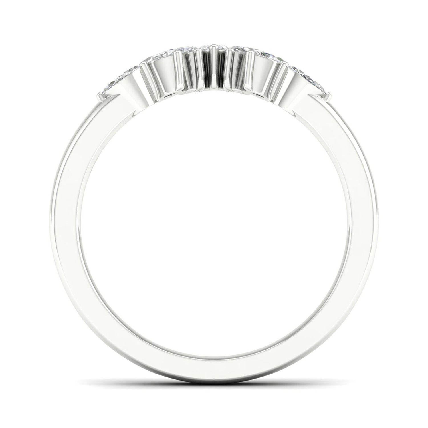 Diamond Contour Band in 14K White Gold (1/3 ct. tw.)