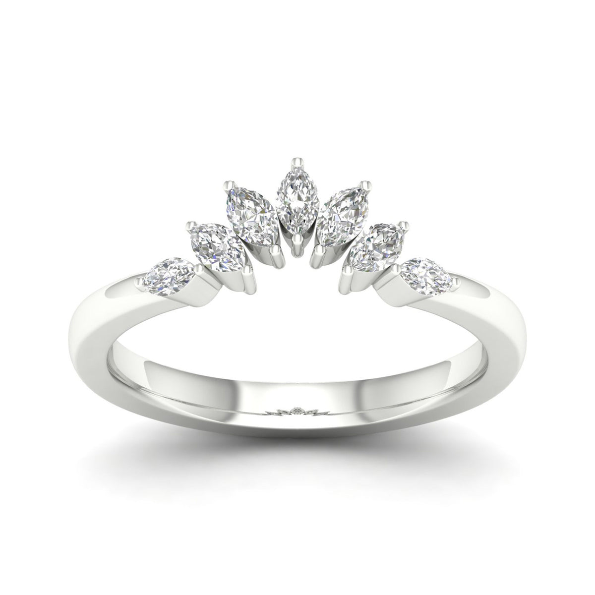 Diamond Contour Band in 14K White Gold (1/3 ct. tw.)
