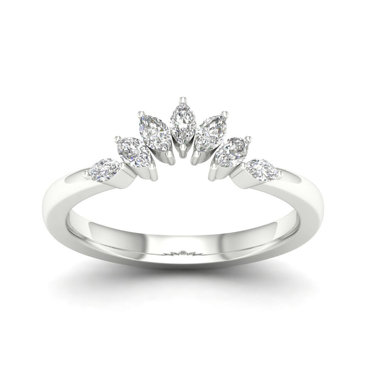 Diamond Contour Band in 14K White Gold (1/3 ct. tw.)