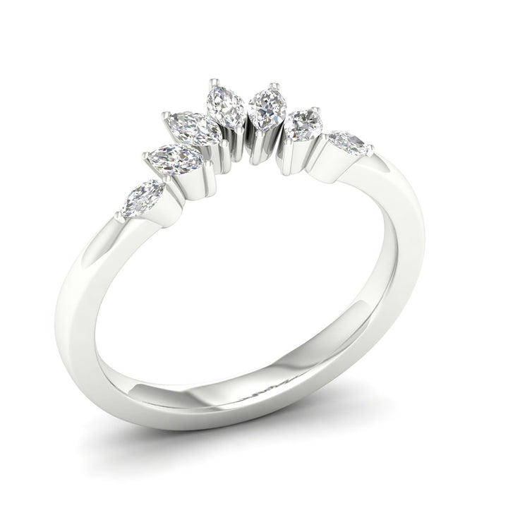 Diamond Contour Band in 14K White Gold (1/3 ct. tw.)
