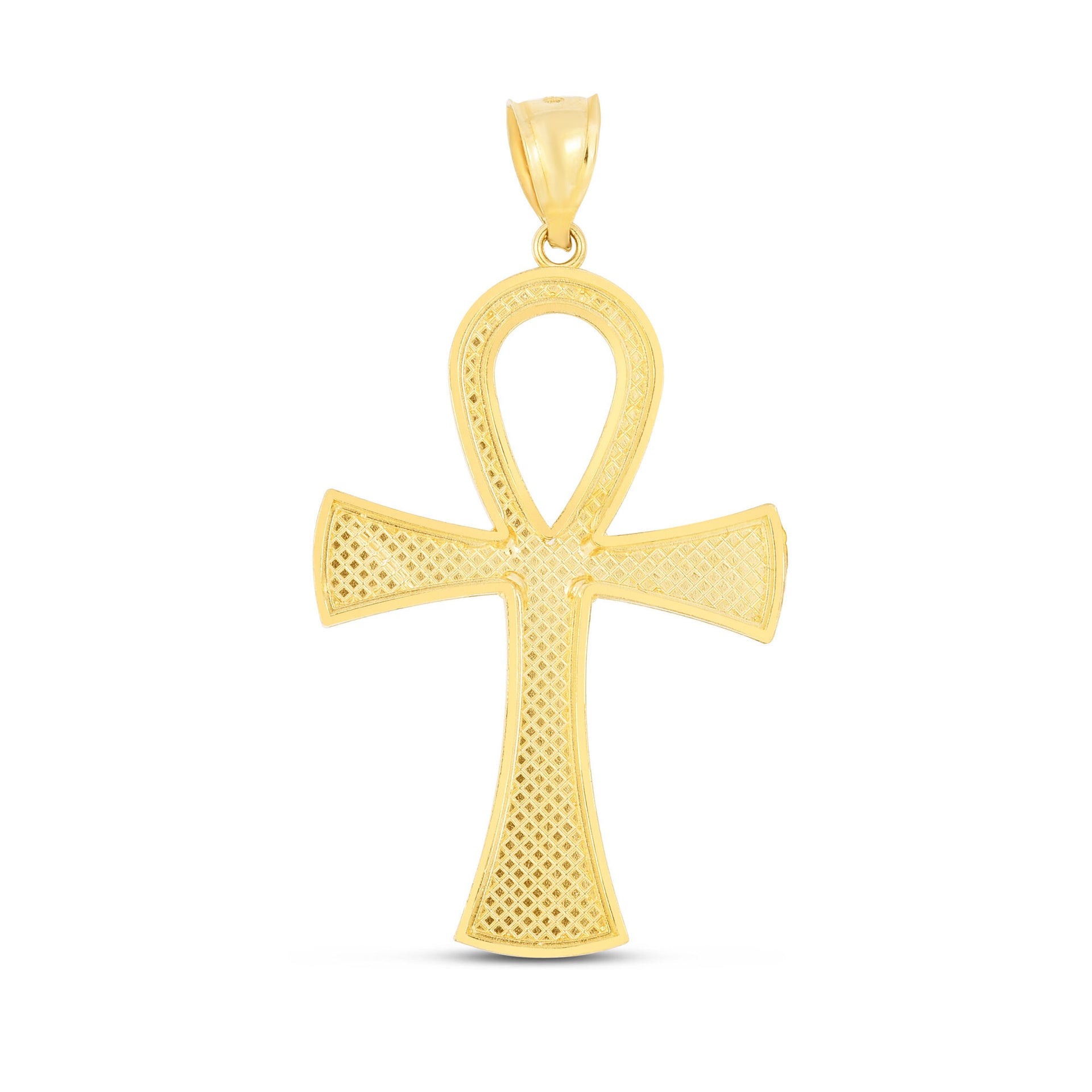 Ankh Cross Charm in 14K Yellow Gold