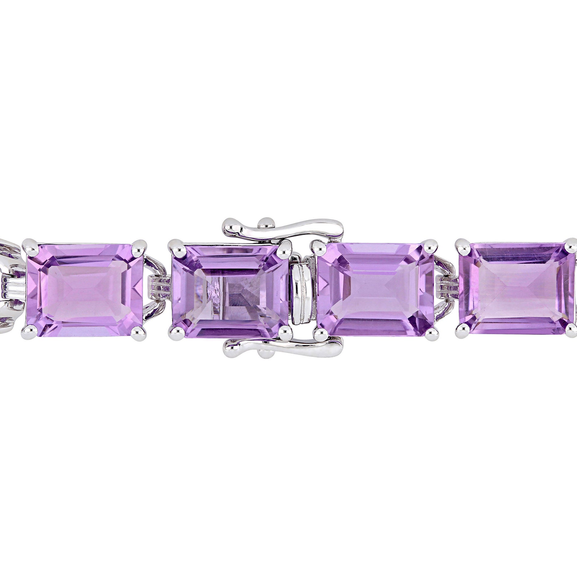 Amethyst Tennis Bracelet in Sterling Silver