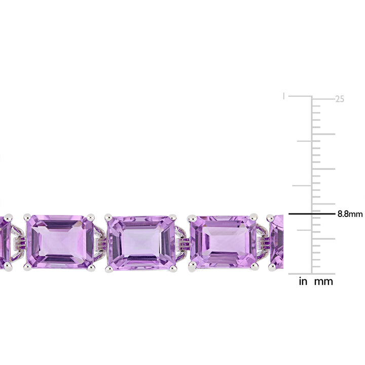 Amethyst Tennis Bracelet in Sterling Silver