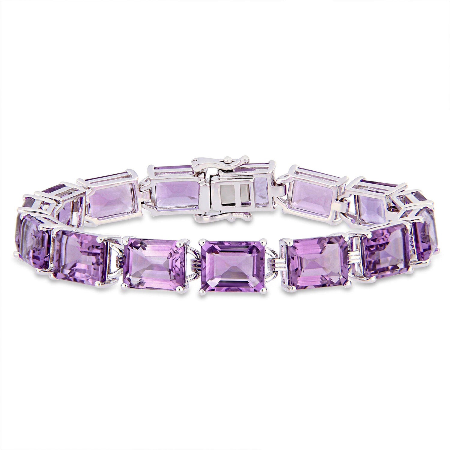 Amethyst Tennis Bracelet in Sterling Silver