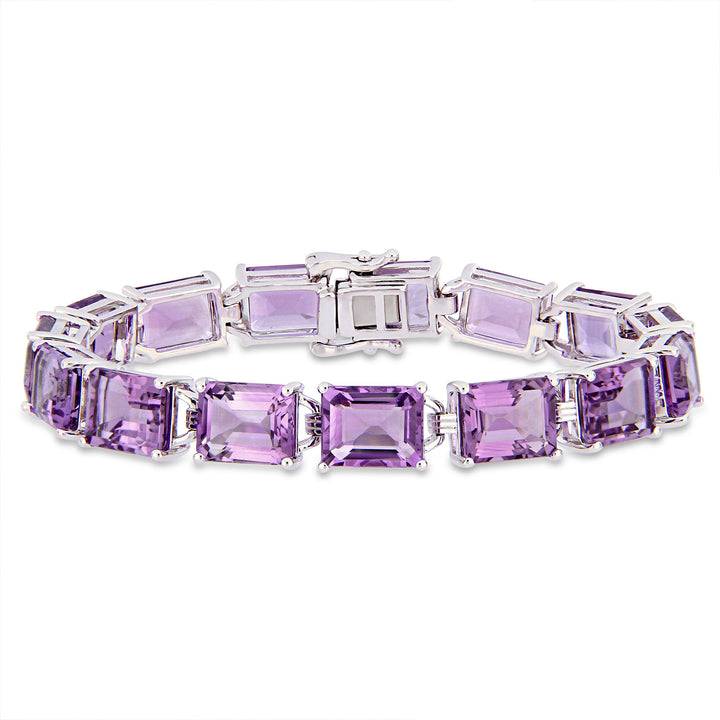 Amethyst Tennis Bracelet in Sterling Silver