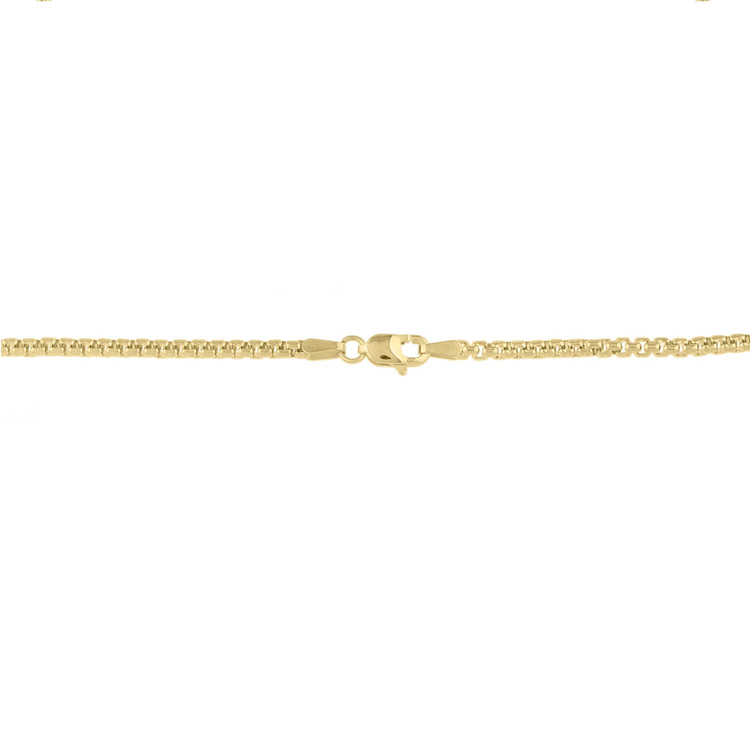 Solid Box Chain in 14K Yellow Gold, 2.5MM, 24"