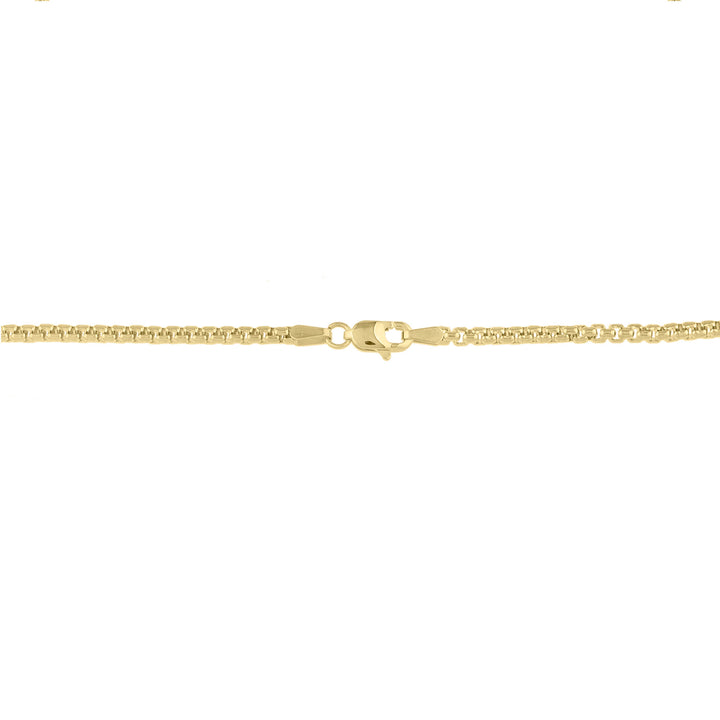 Solid Box Chain in 14K Yellow Gold, 2.5MM, 24"