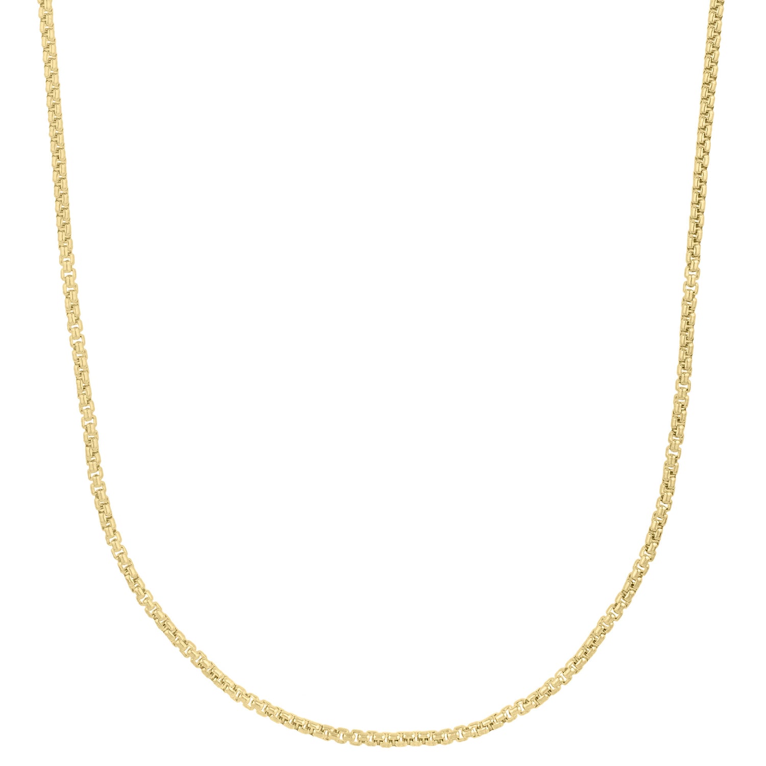 Solid Box Chain in 14K Yellow Gold, 2.5MM, 24"