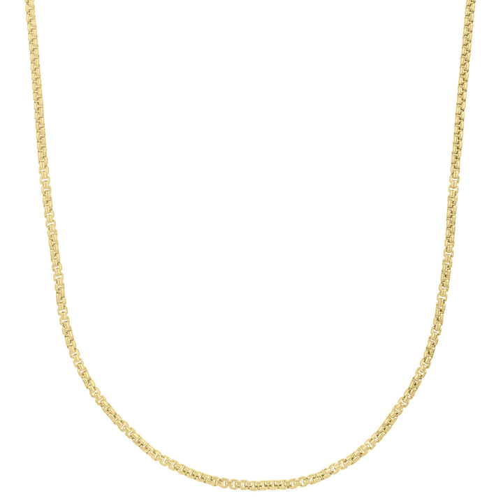 Solid Box Chain in 14K Yellow Gold, 2.5MM, 24"