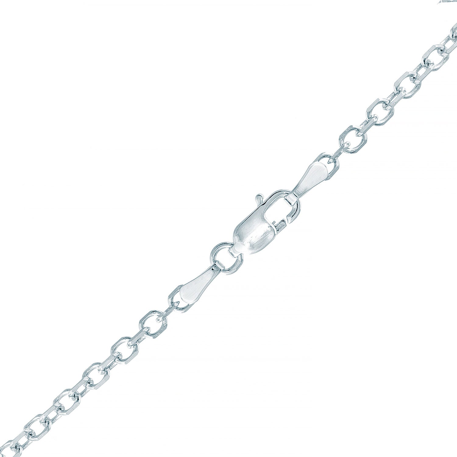 Solid Diamond-Cut Cable Chain in 14K White Gold, 2.6MM, 20”