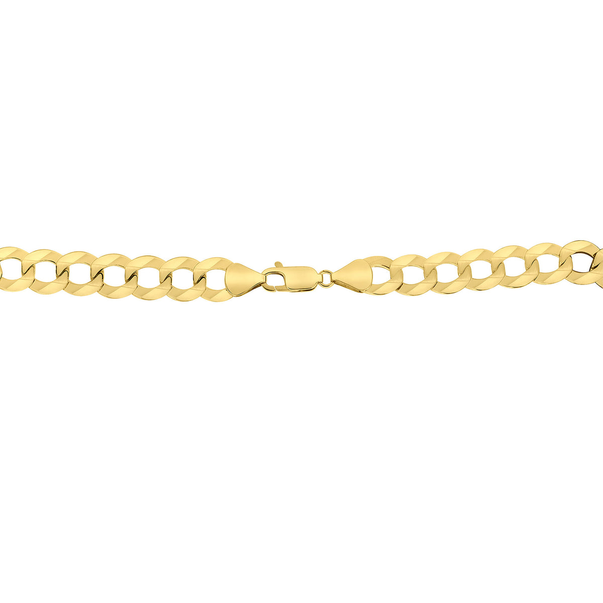 Solid Curb Chain in 14K Yellow Gold, 10MM, 24”