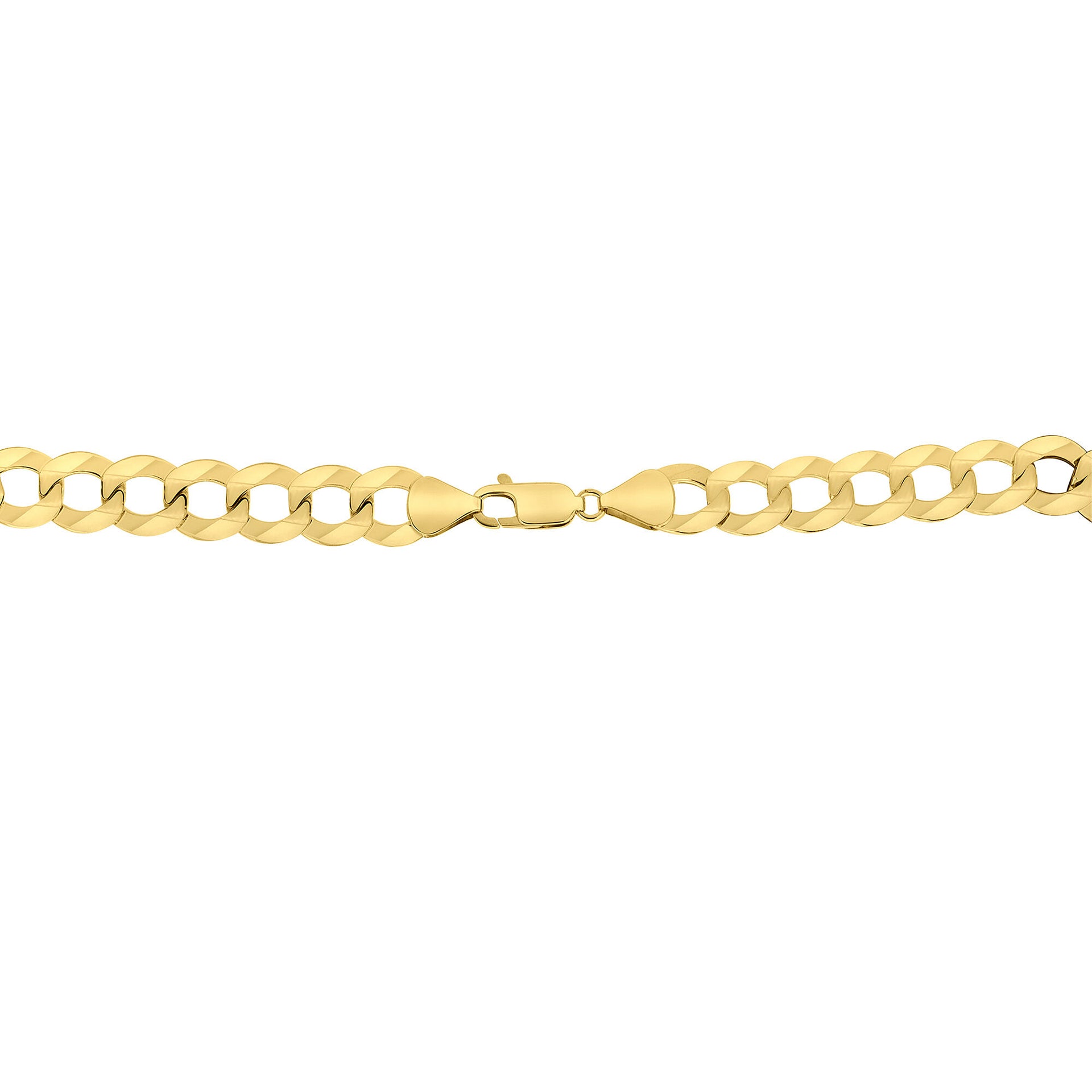 Solid Curb Chain in 14K Yellow Gold, 10MM, 24”