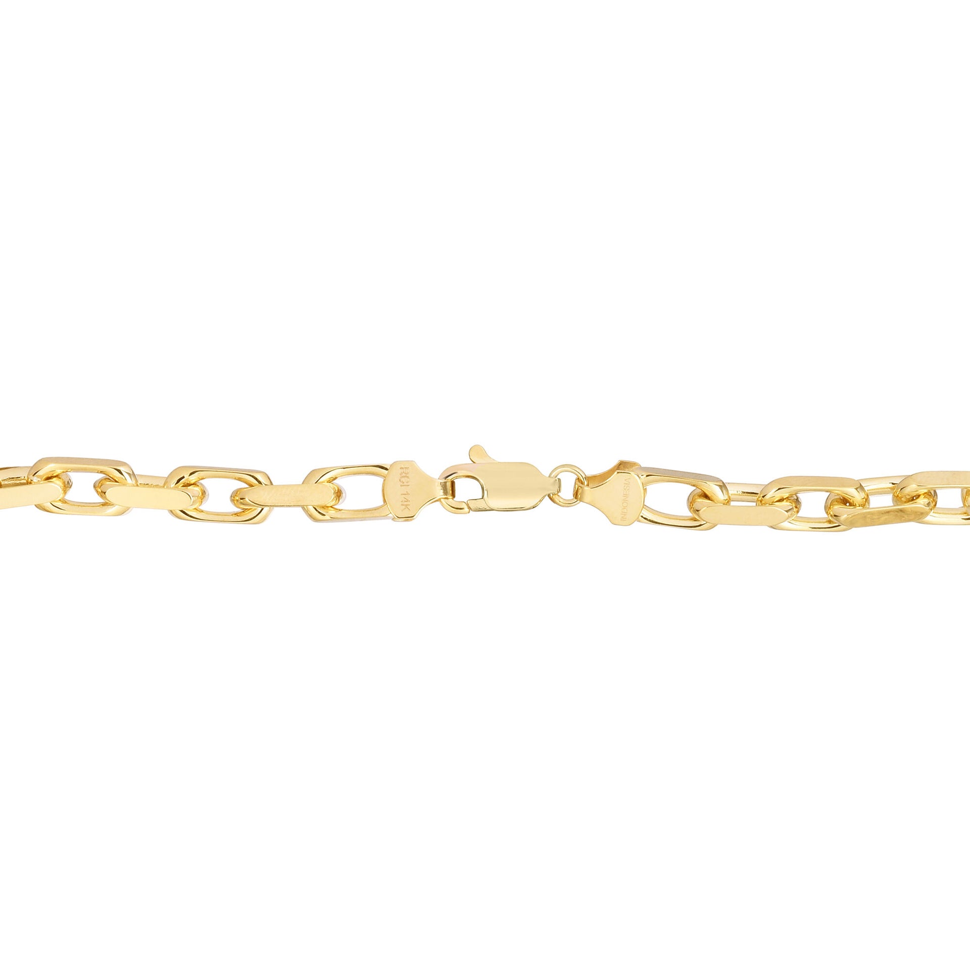 Solid French Cable Chain in 14K Yellow Gold, 4.8MM, 24”