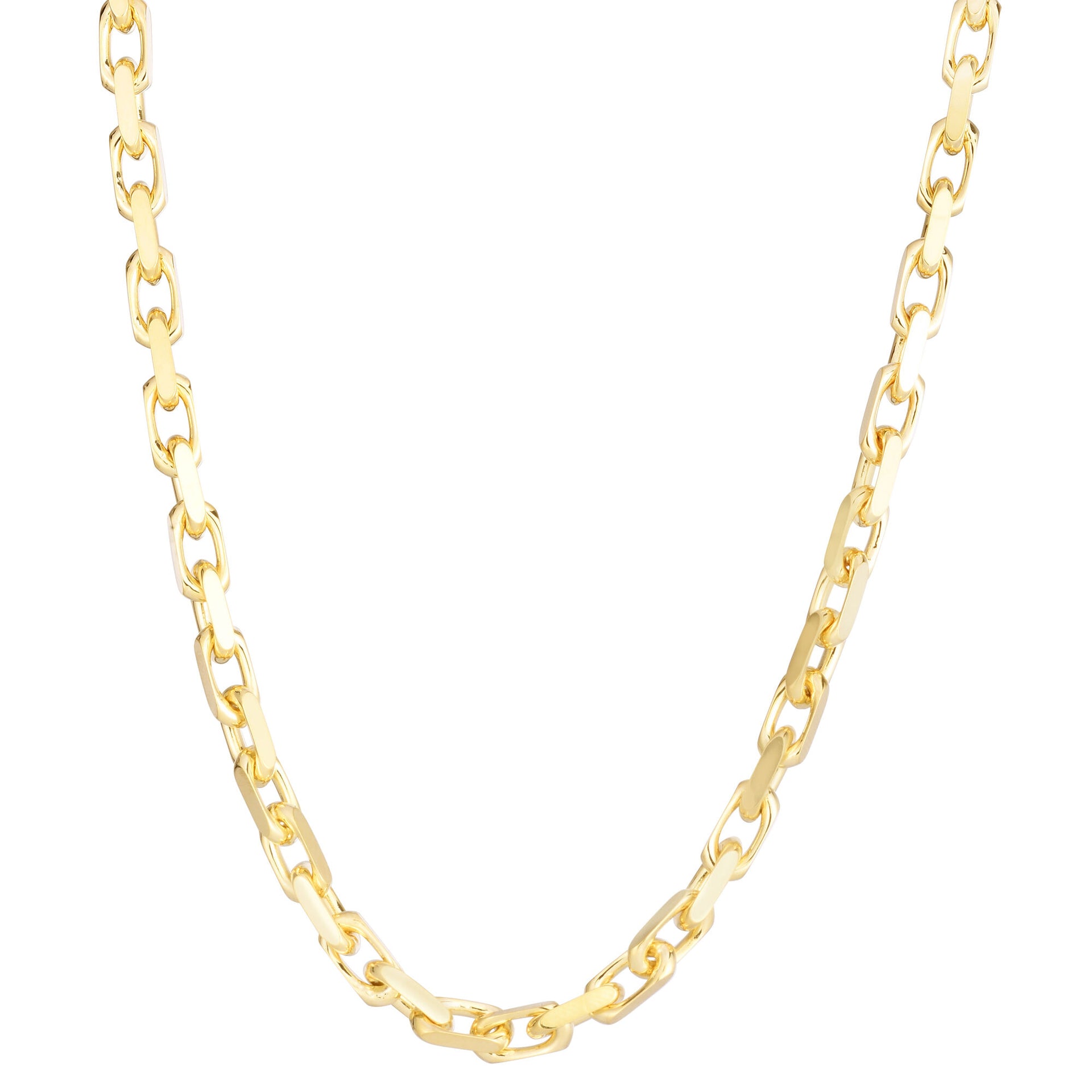 Solid French Cable Chain in 14K Yellow Gold, 4.8MM, 24”